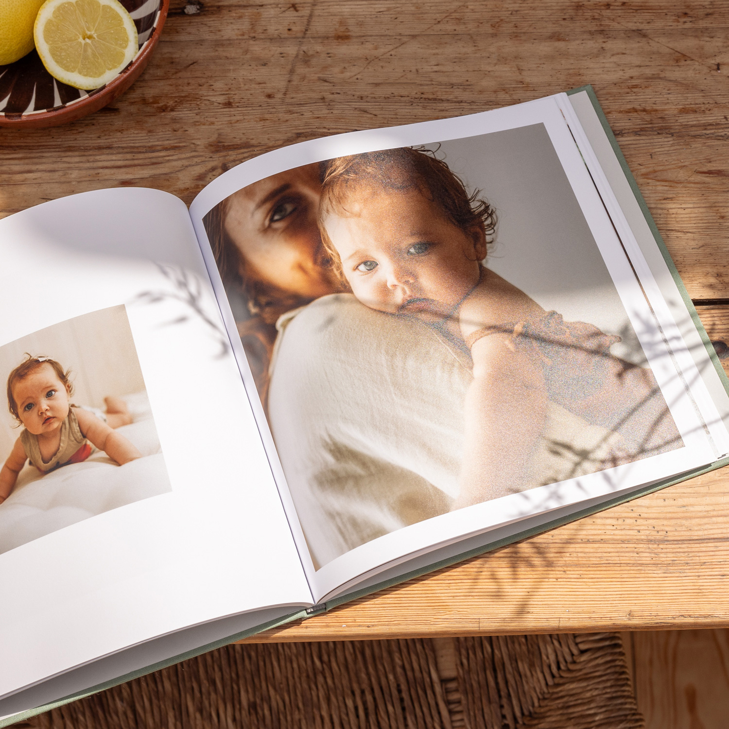 Fotobuch mit Stoffeinband Fotoprägung