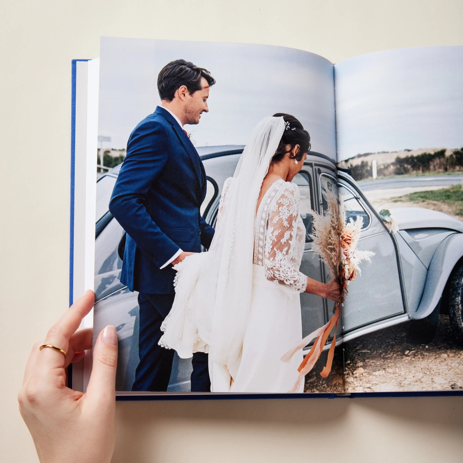 Fotobuch mit Stoffeinband Fotoprägung