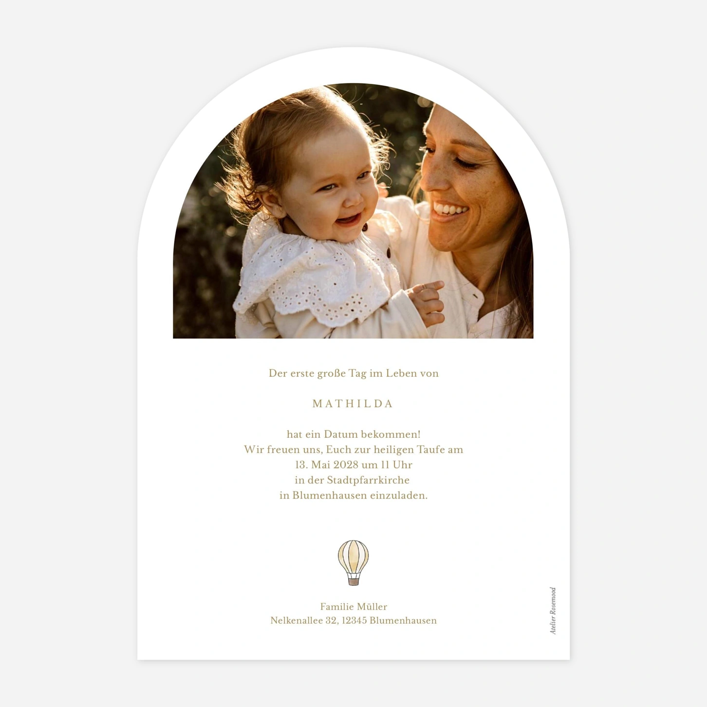 Taufeinladung Arche der Wunderwelt