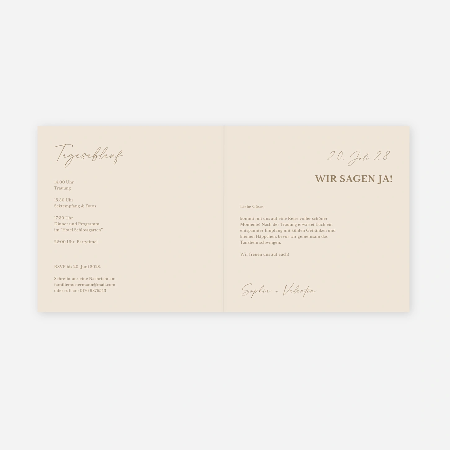 Hochzeitseinladung Aquarellpoesie
