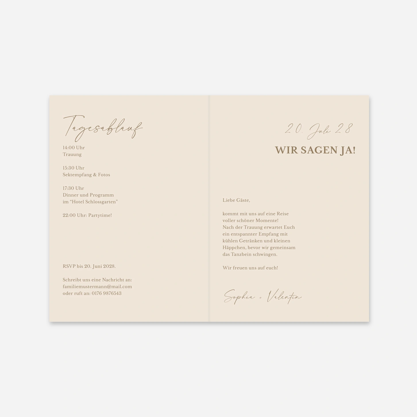 Hochzeitseinladung Aquarellpoesie