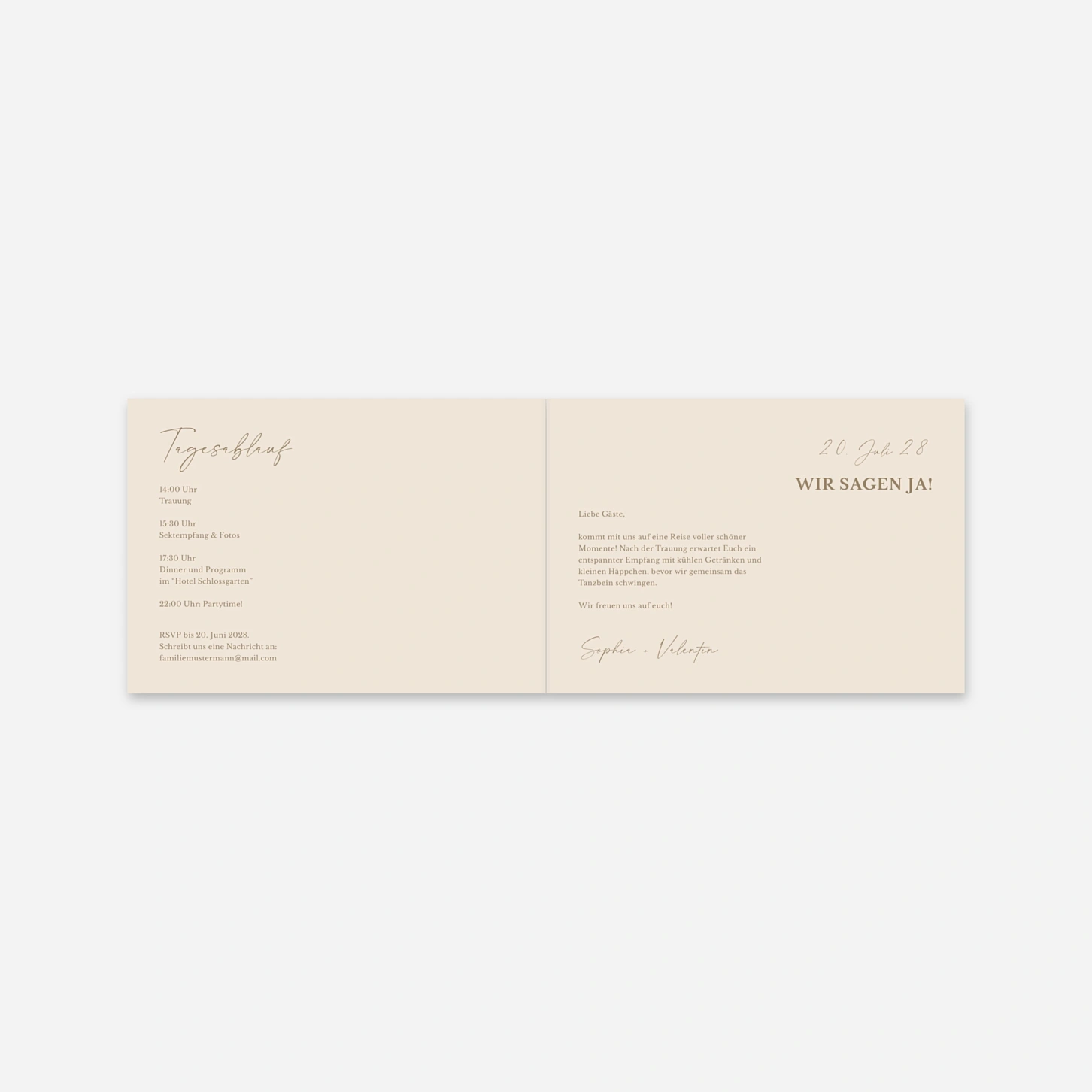 Hochzeitseinladung Aquarellpoesie