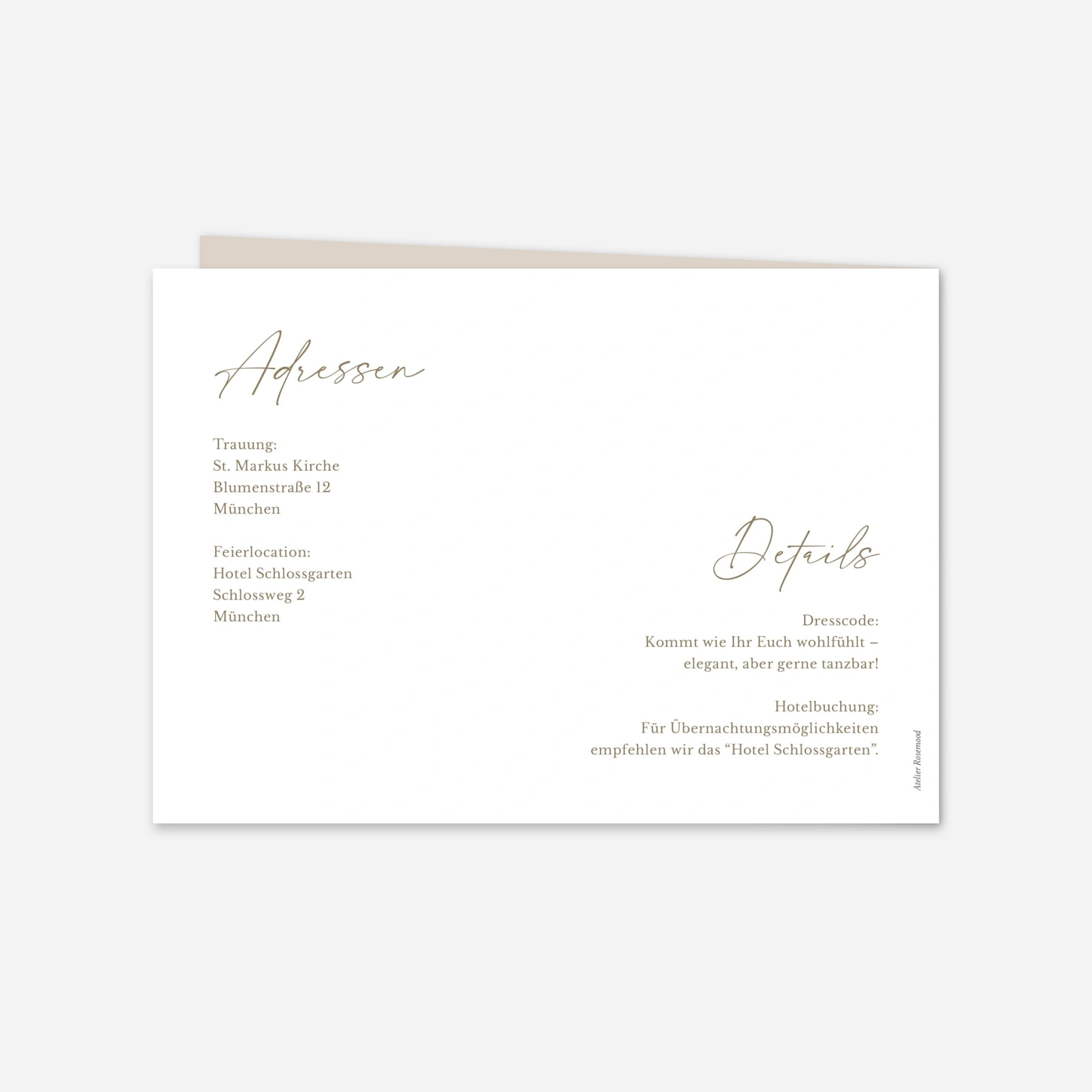 Hochzeitseinladung Aquarellpoesie