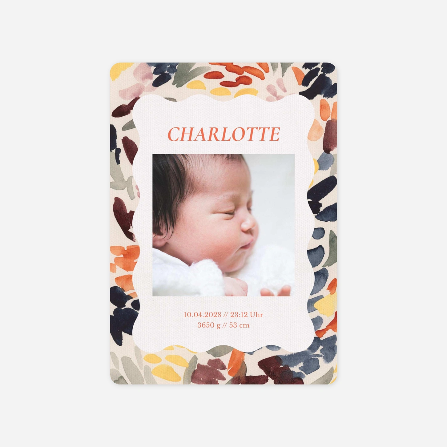 Geburtskarte Kleines Farbwunder