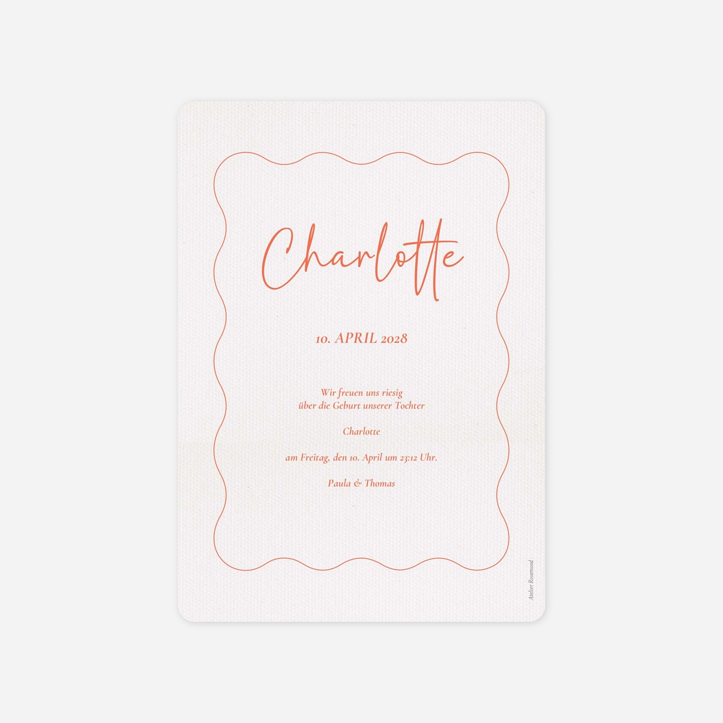 Geburtskarte Kleines Farbwunder