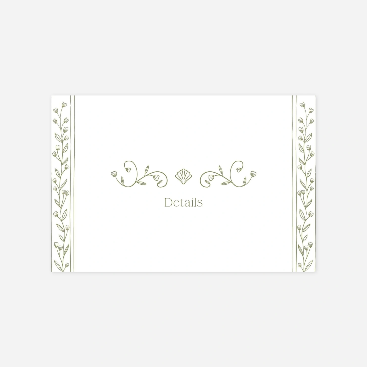 Hochzeit Mini-Einladungskarte Botanischer Garten