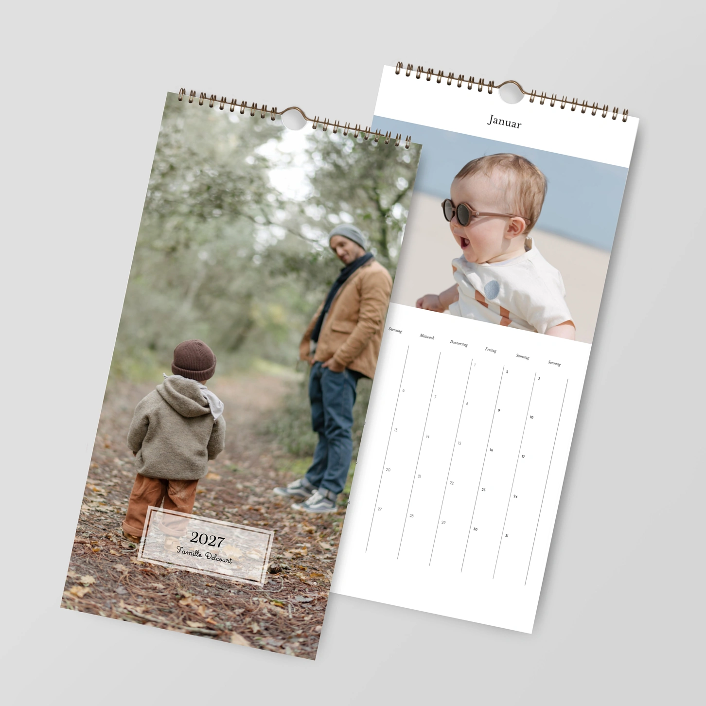 Wandkalender personalisierbare Felder Bilderrahmen Editierbar