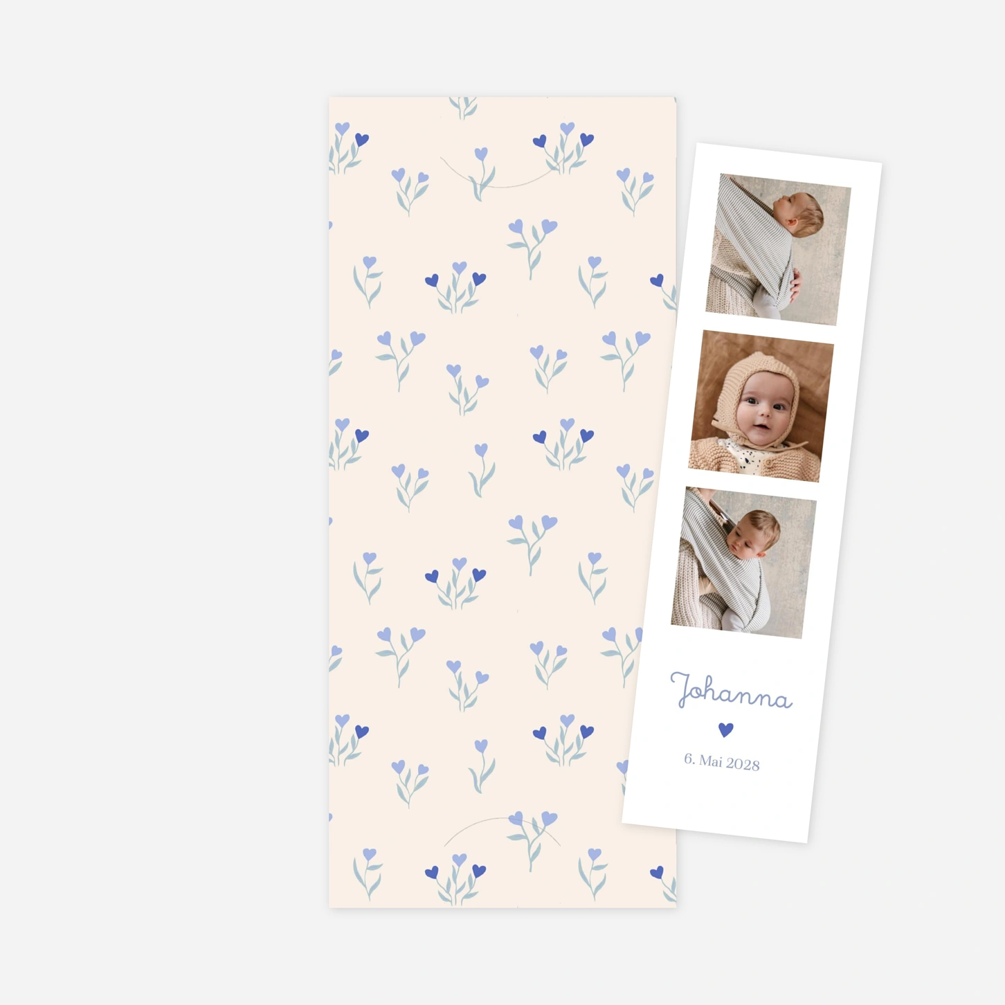 Geburtskarte Blumengarten