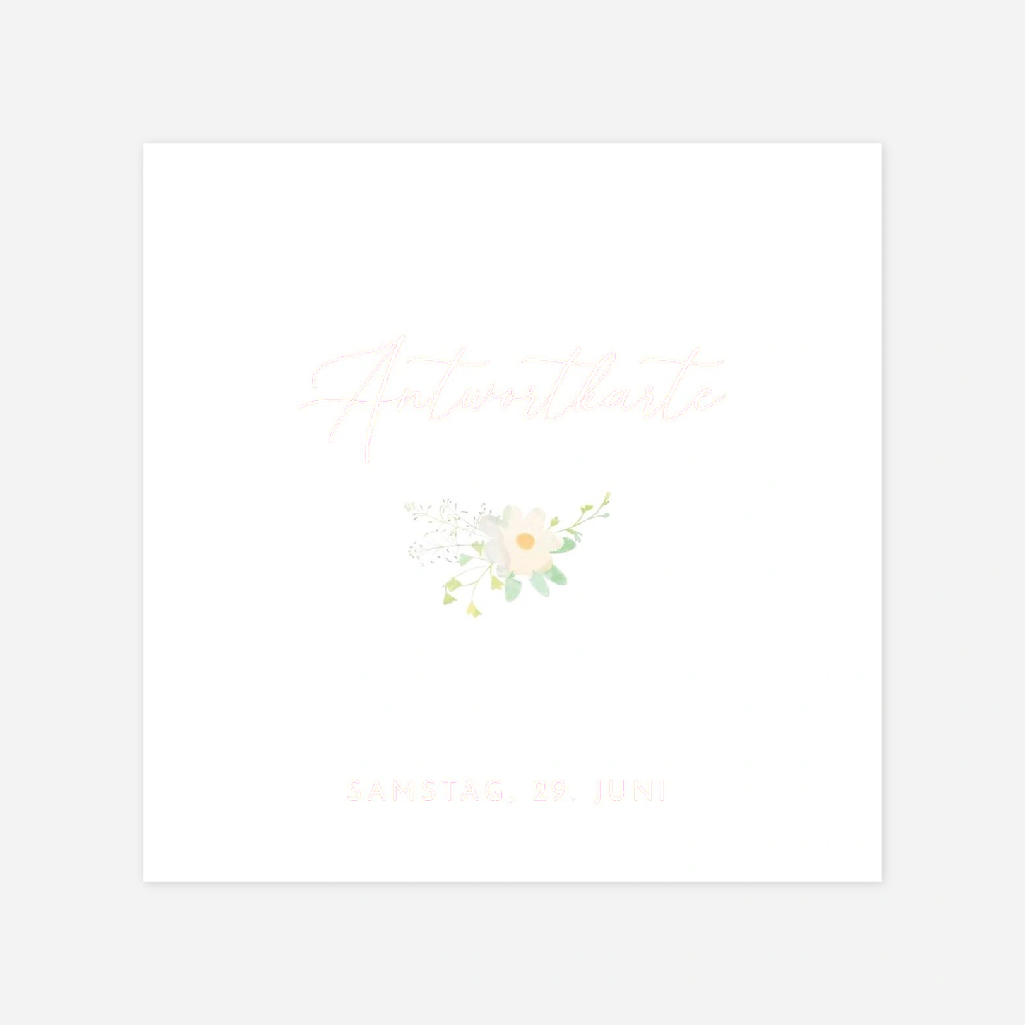 Antwortkarte Hochzeit Blumenkreis
