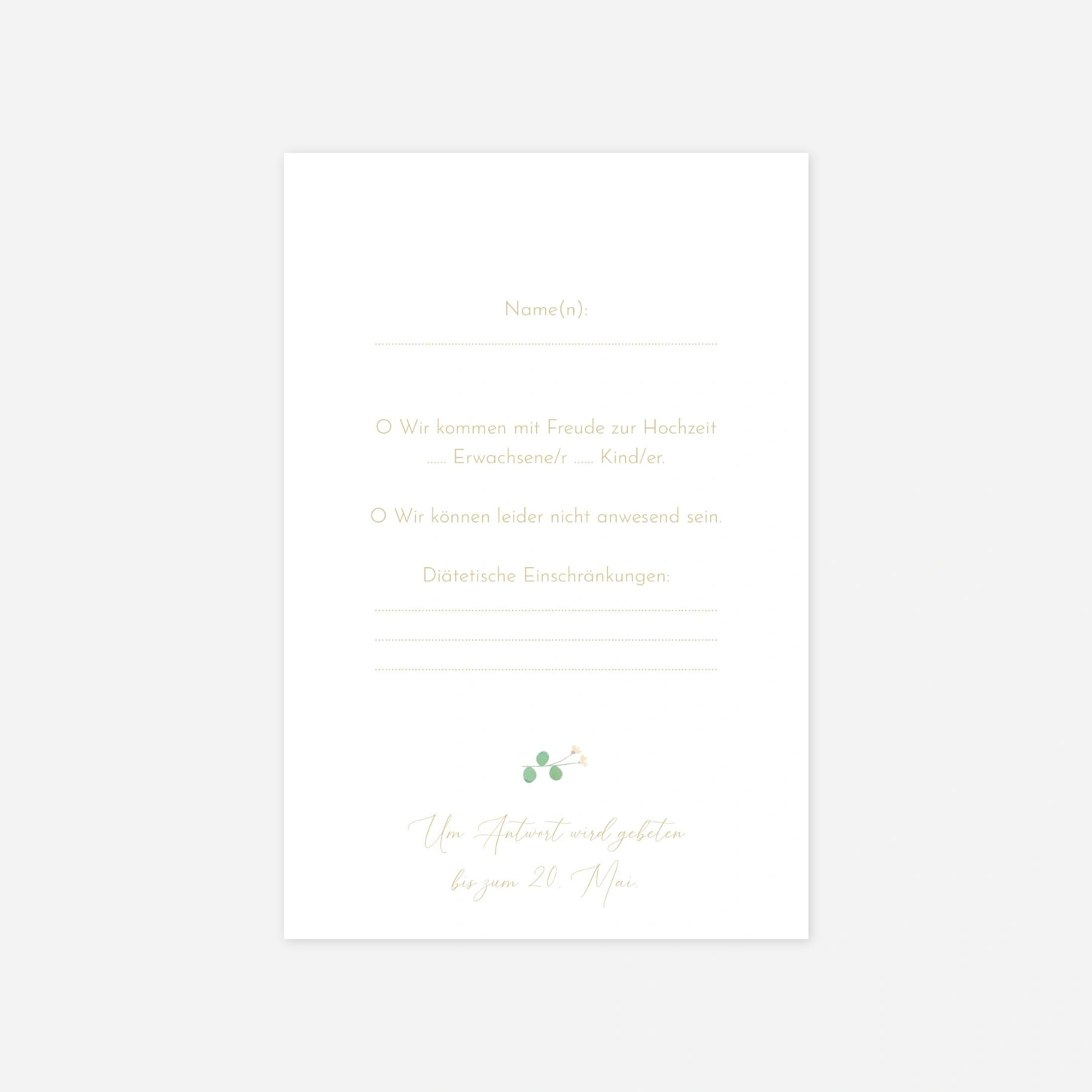 Antwortkarte Hochzeit Blumenkreis