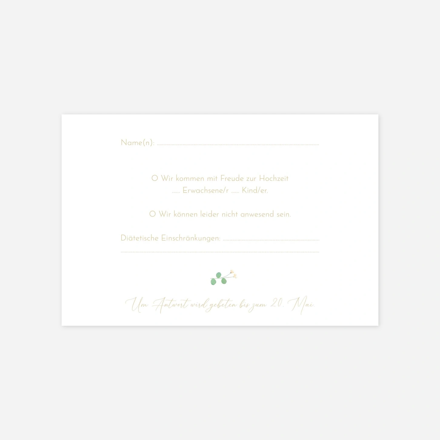 Antwortkarte Hochzeit Blumenkreis