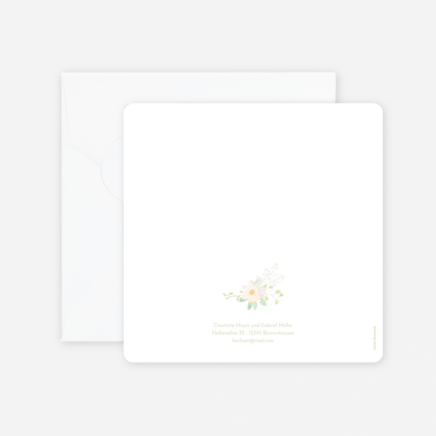 Hochzeitseinladung Blumenkreis