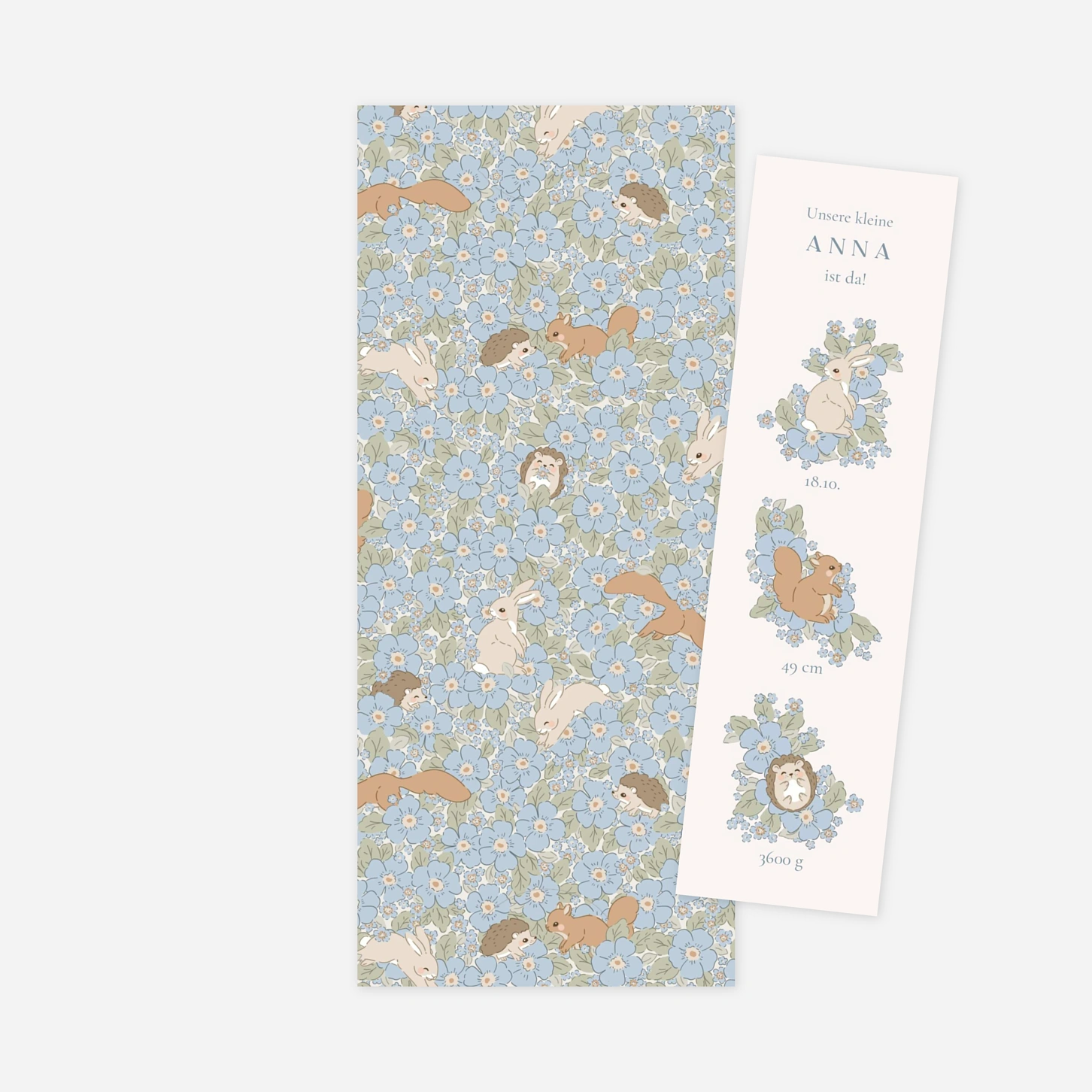 Geburtskarte Blumenmeer
