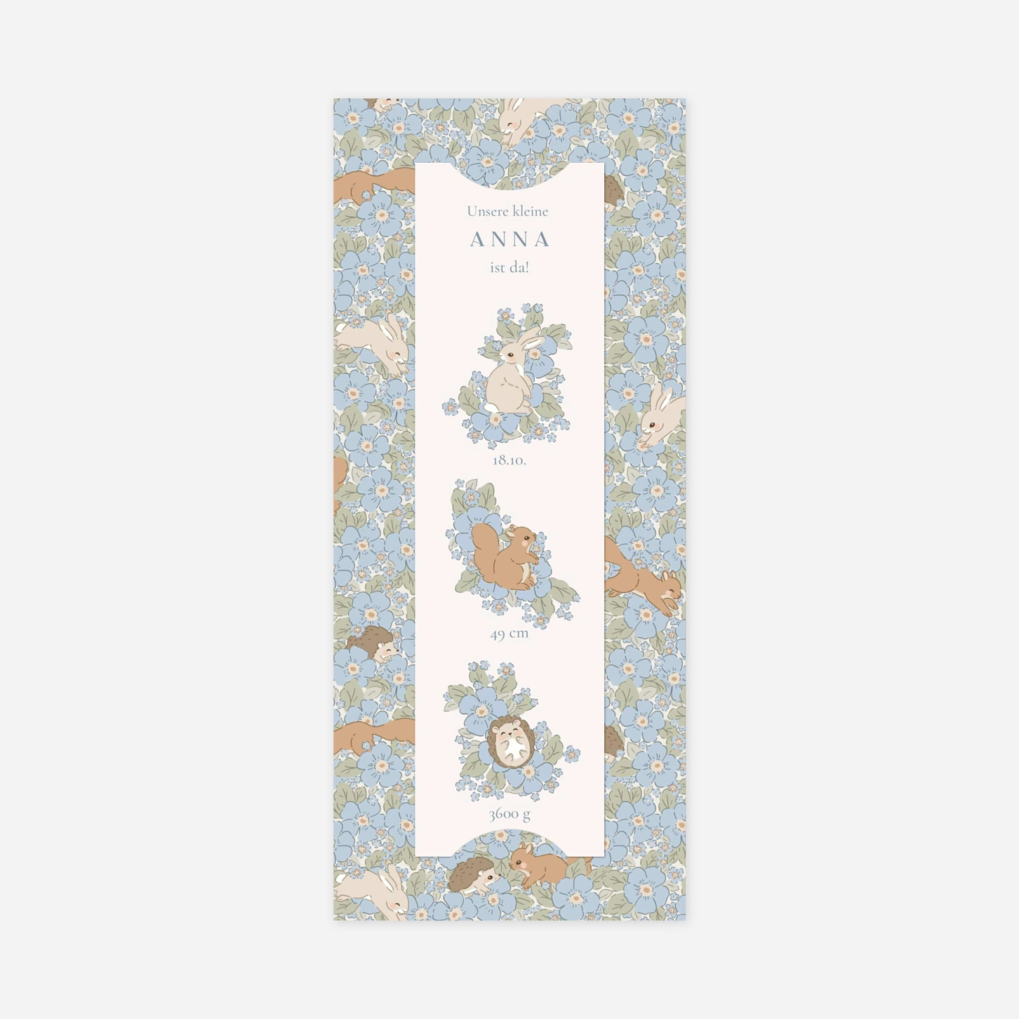 Geburtskarte Blumenmeer