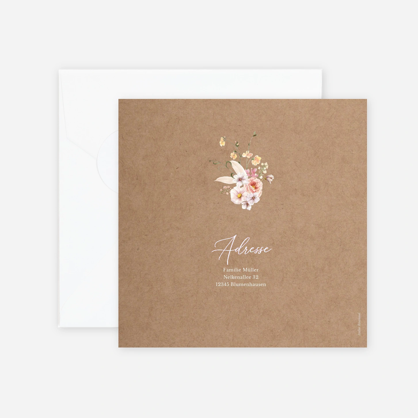 Taufeinladung Blüte