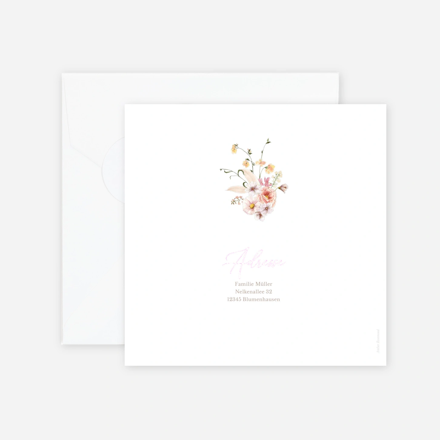 Taufeinladung Blüte