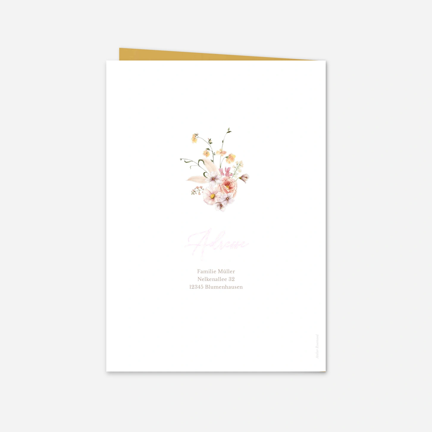 Konfirmationseinladung Blüte