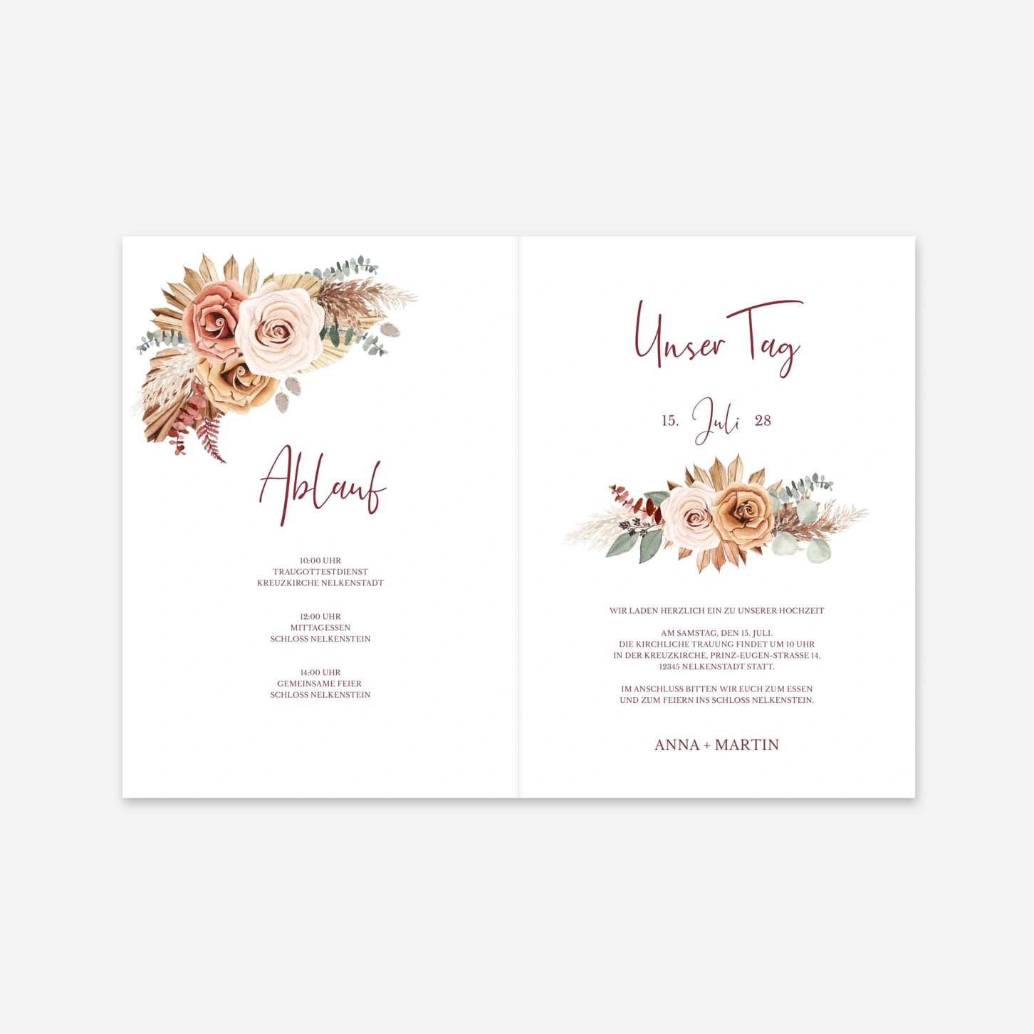 Hochzeitseinladung Blütenpoesie