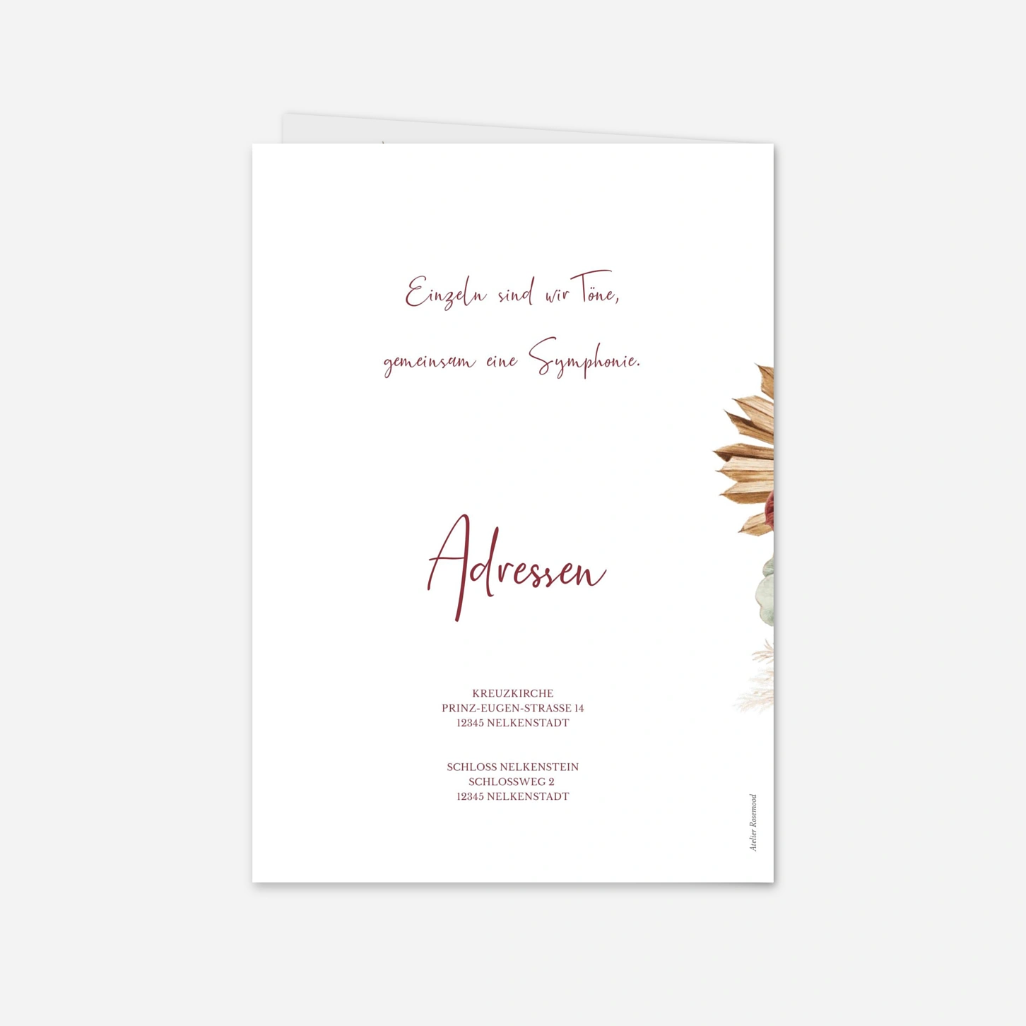 Hochzeitseinladung Blütenpoesie