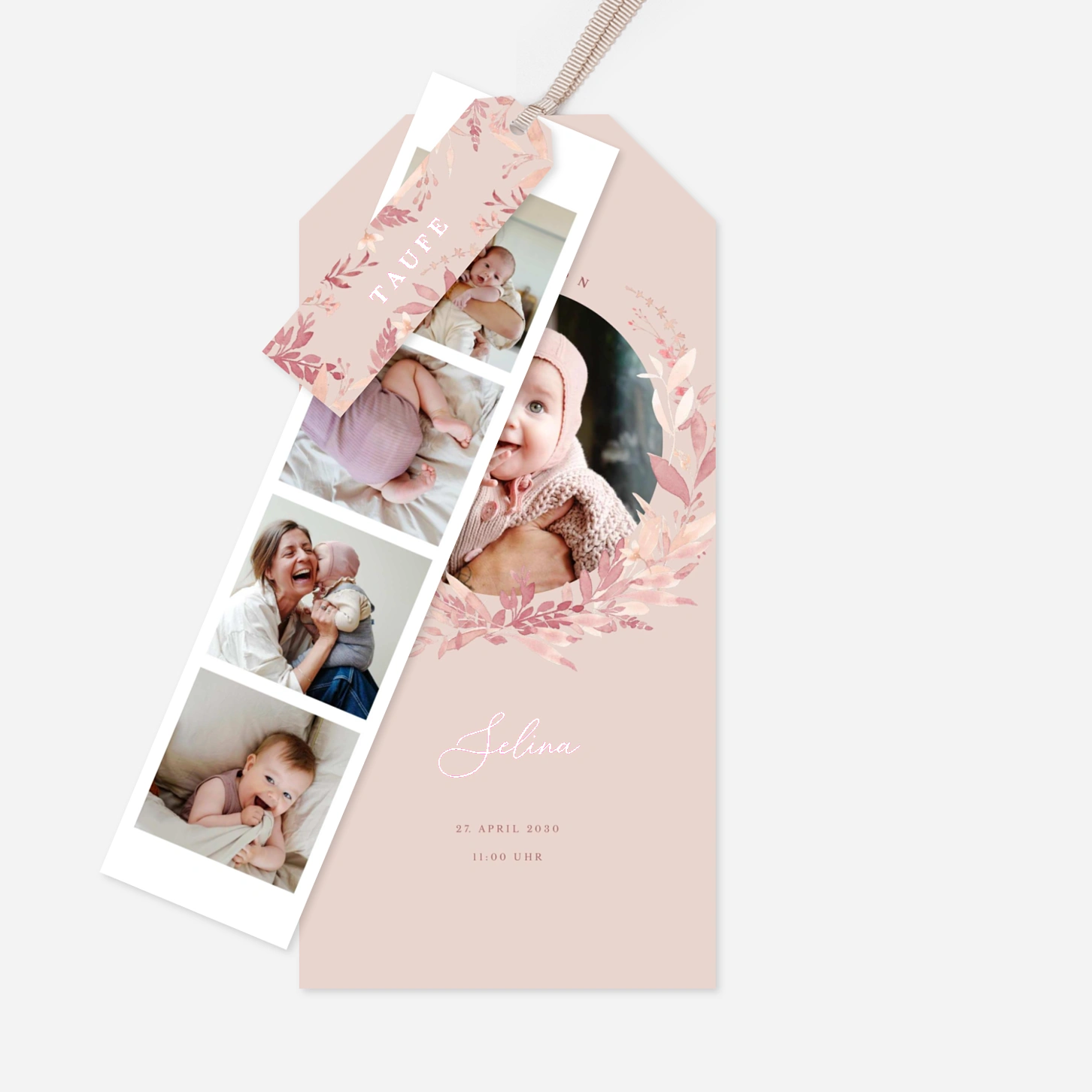 Taufeinladung Blütenkind