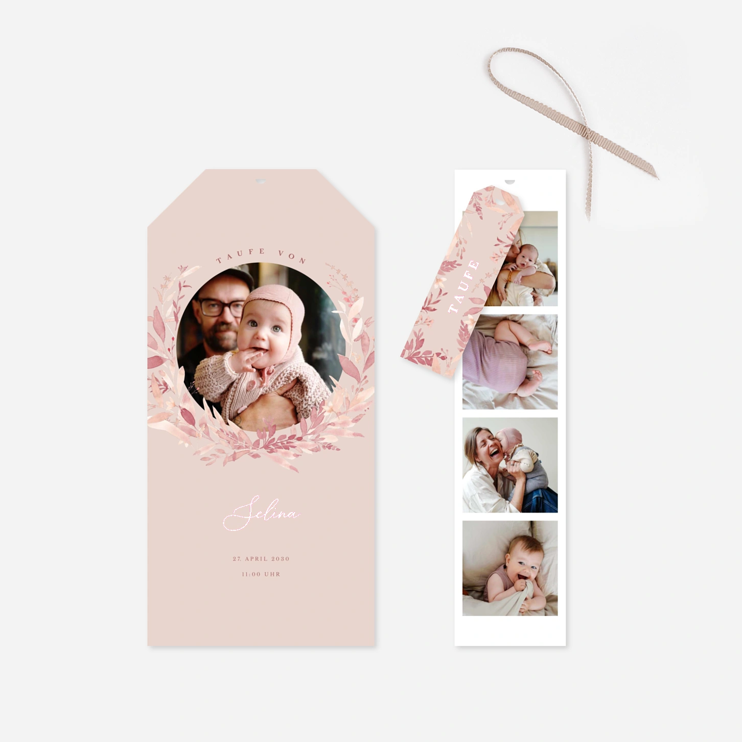 Taufeinladung Blütenkind