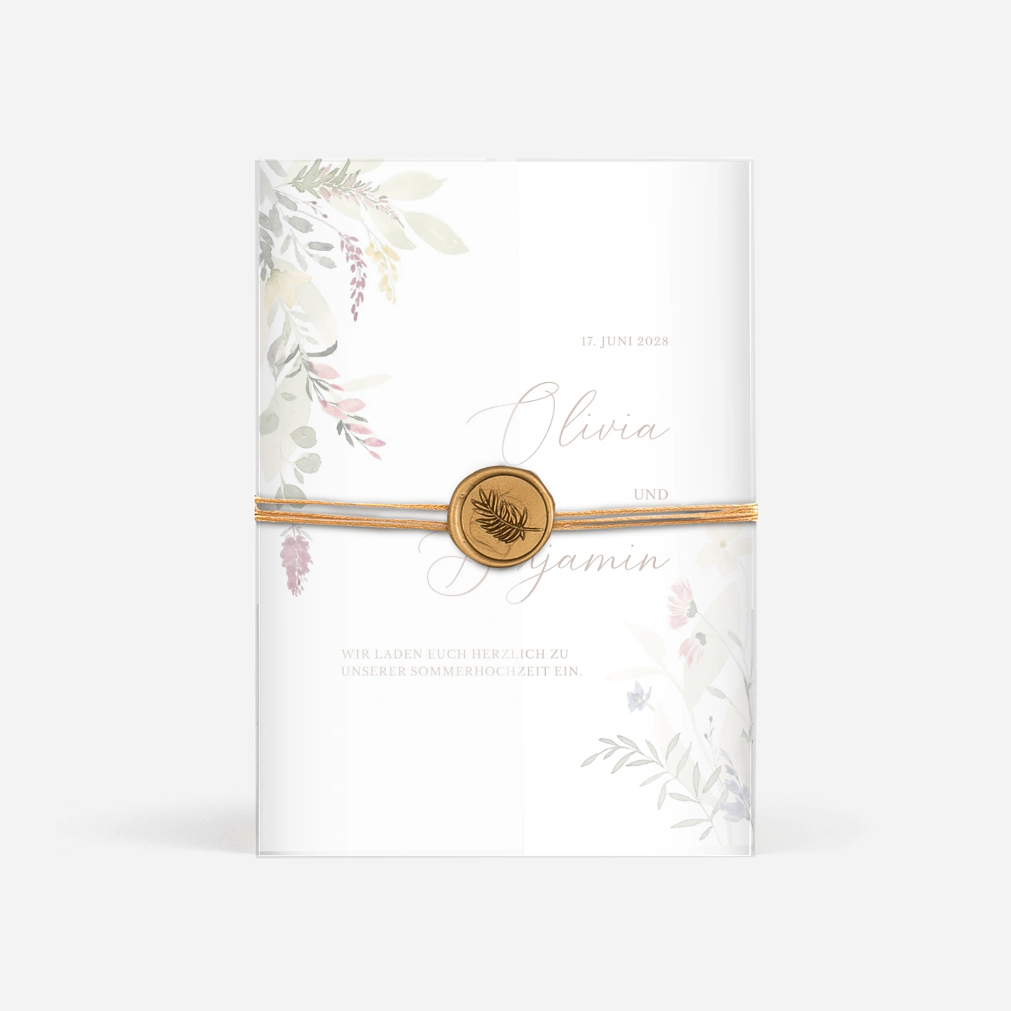 Hochzeitseinladung Zarte Wildblüten