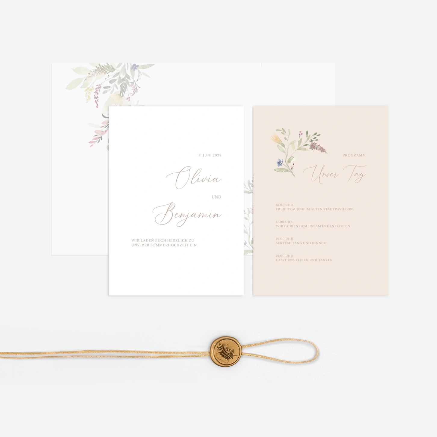 Hochzeitseinladung Zarte Wildblüten