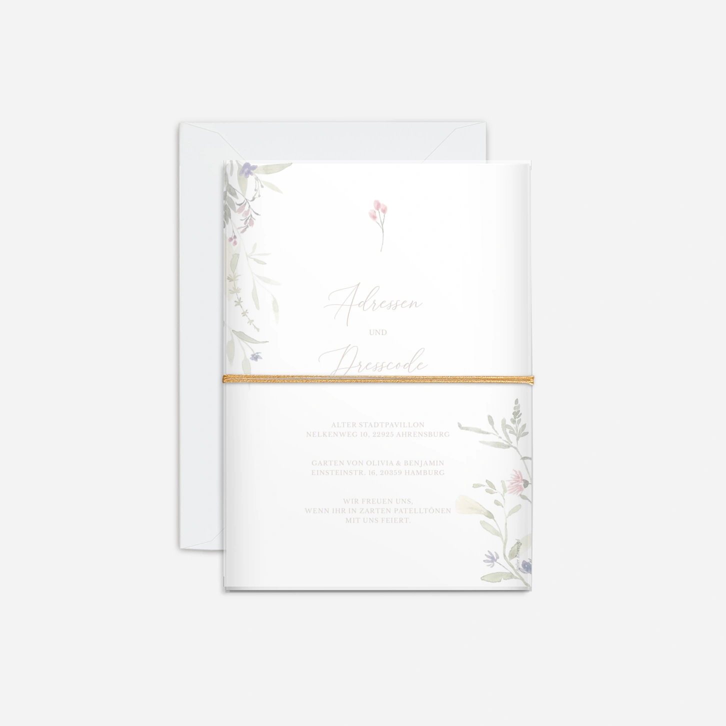 Hochzeitseinladung Zarte Wildblüten