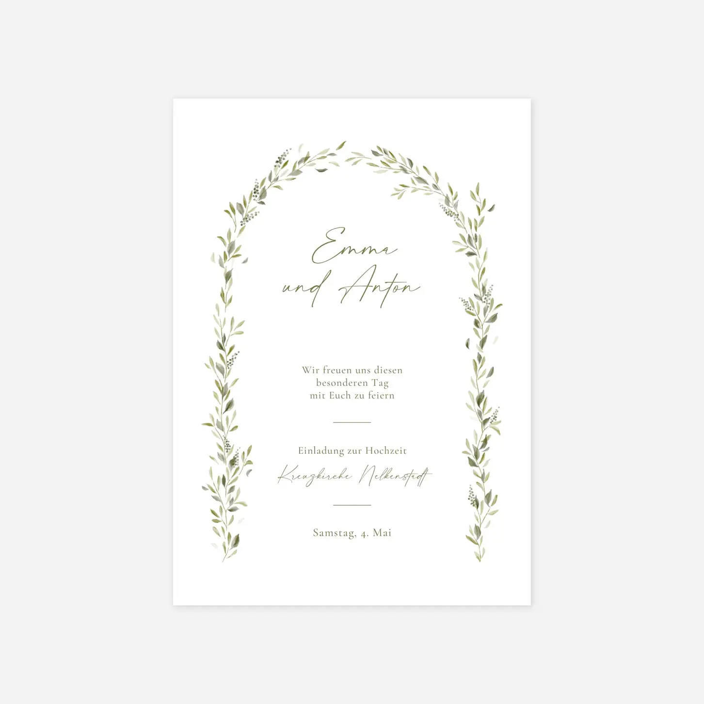 Hochzeitseinladung Botanischer Moment