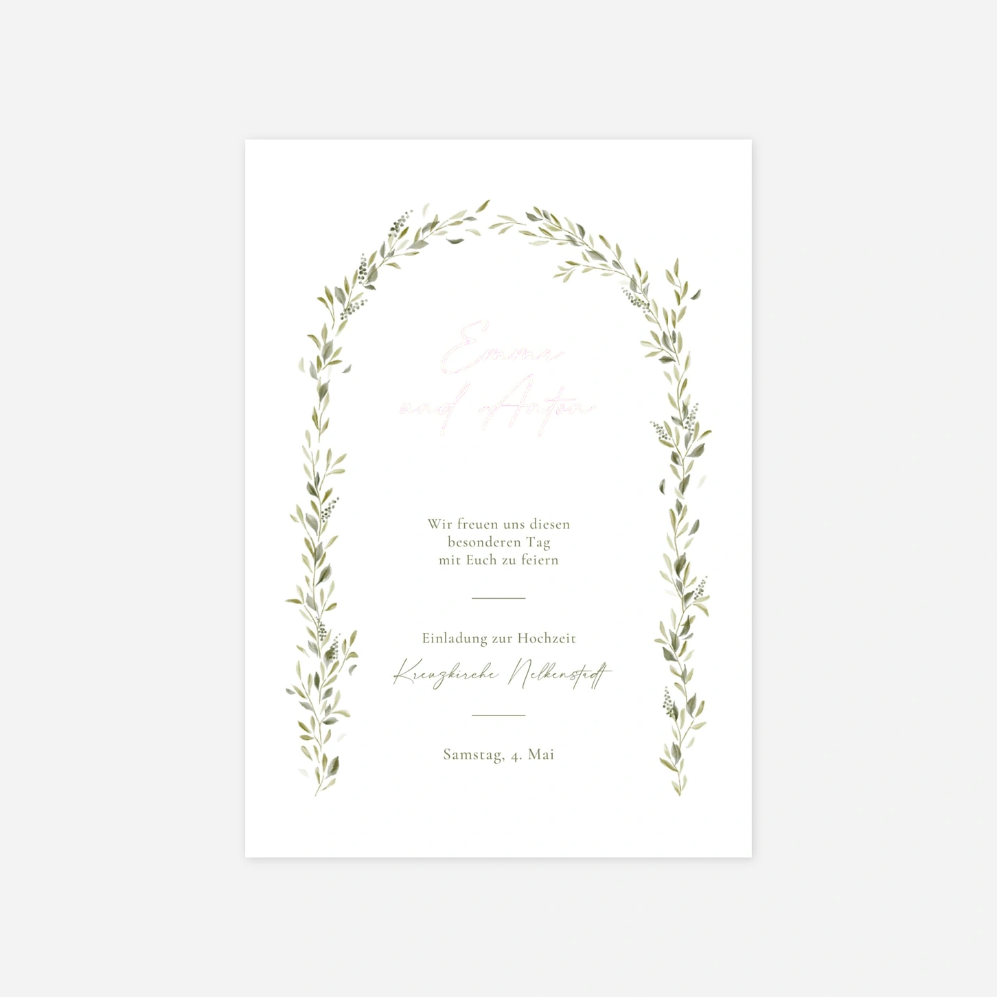 Hochzeitseinladung Botanischer Moment