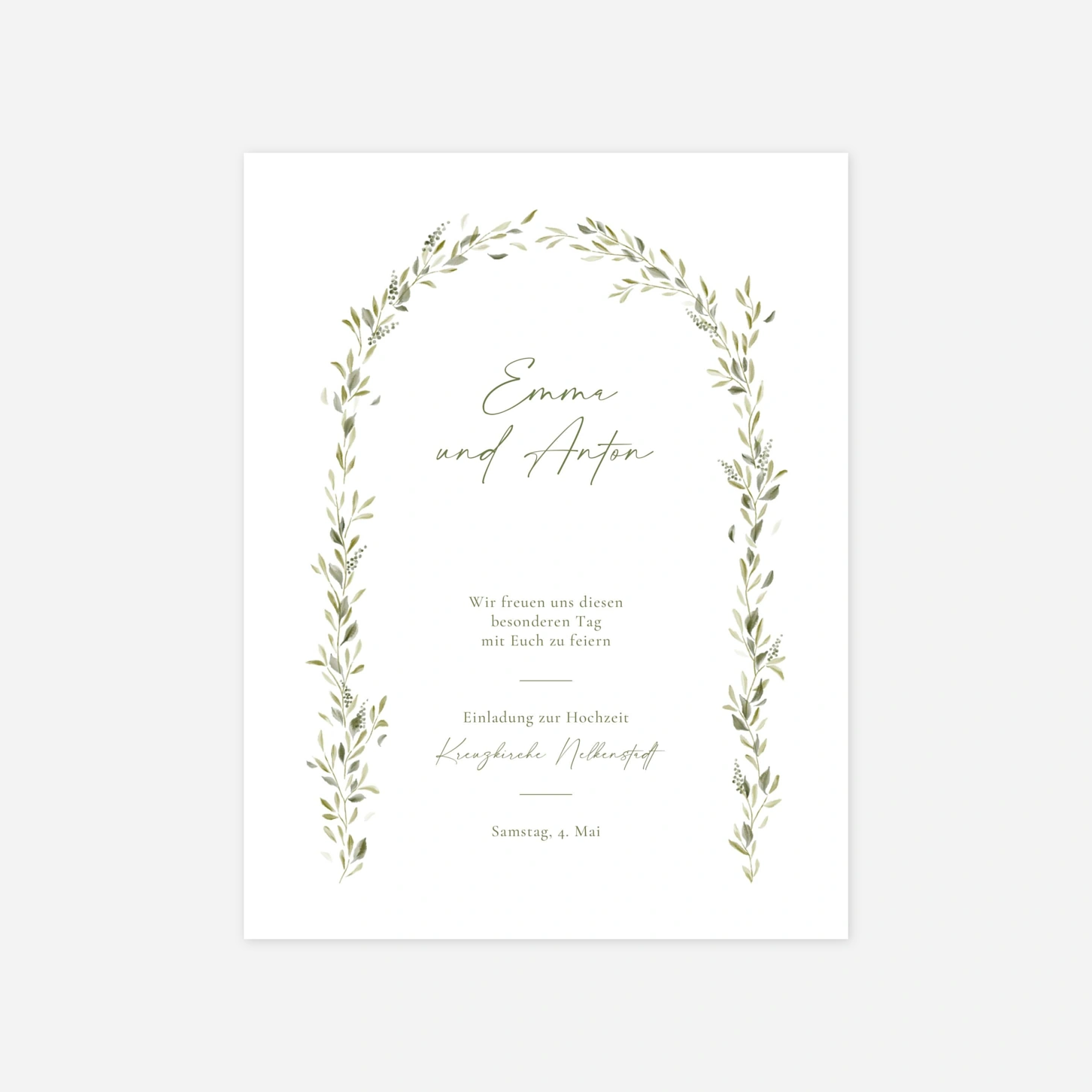 Hochzeitseinladung Botanischer Moment
