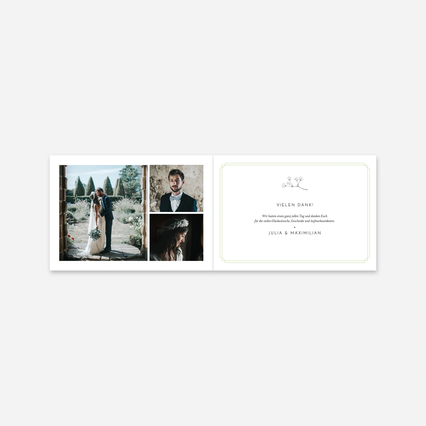 Dankeskarte Hochzeit Botanik