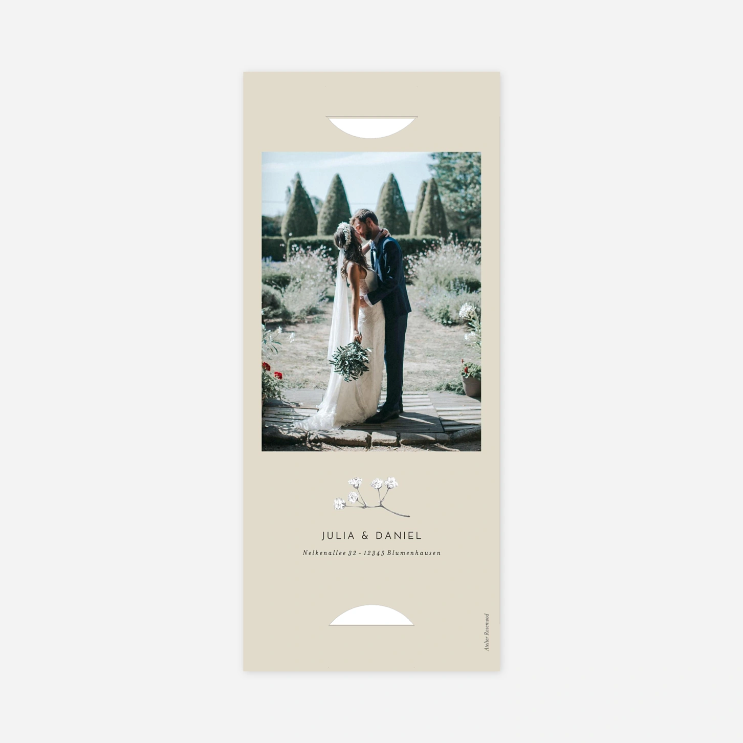 Dankeskarte Hochzeit Botanik