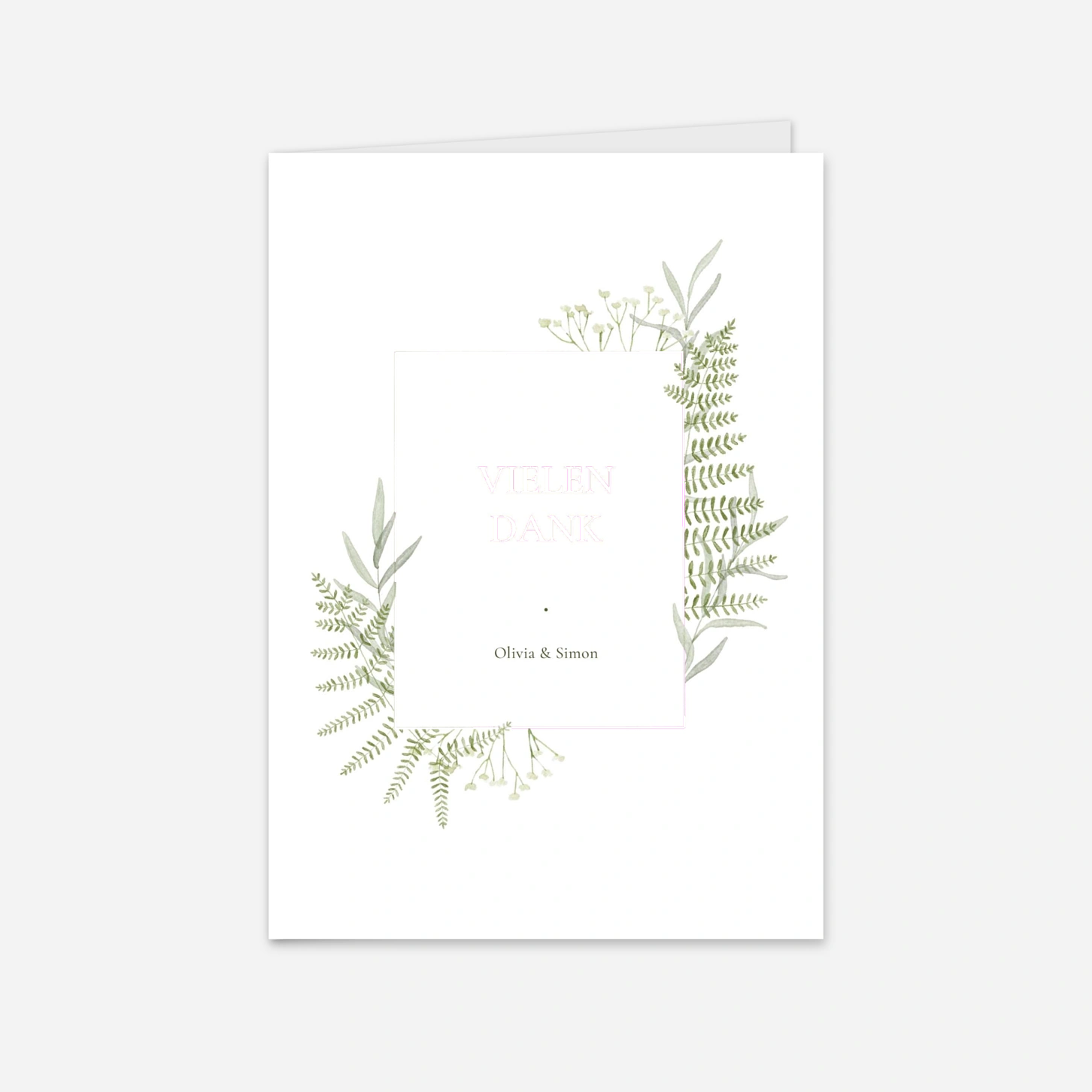 Dankeskarte Hochzeit Botanic