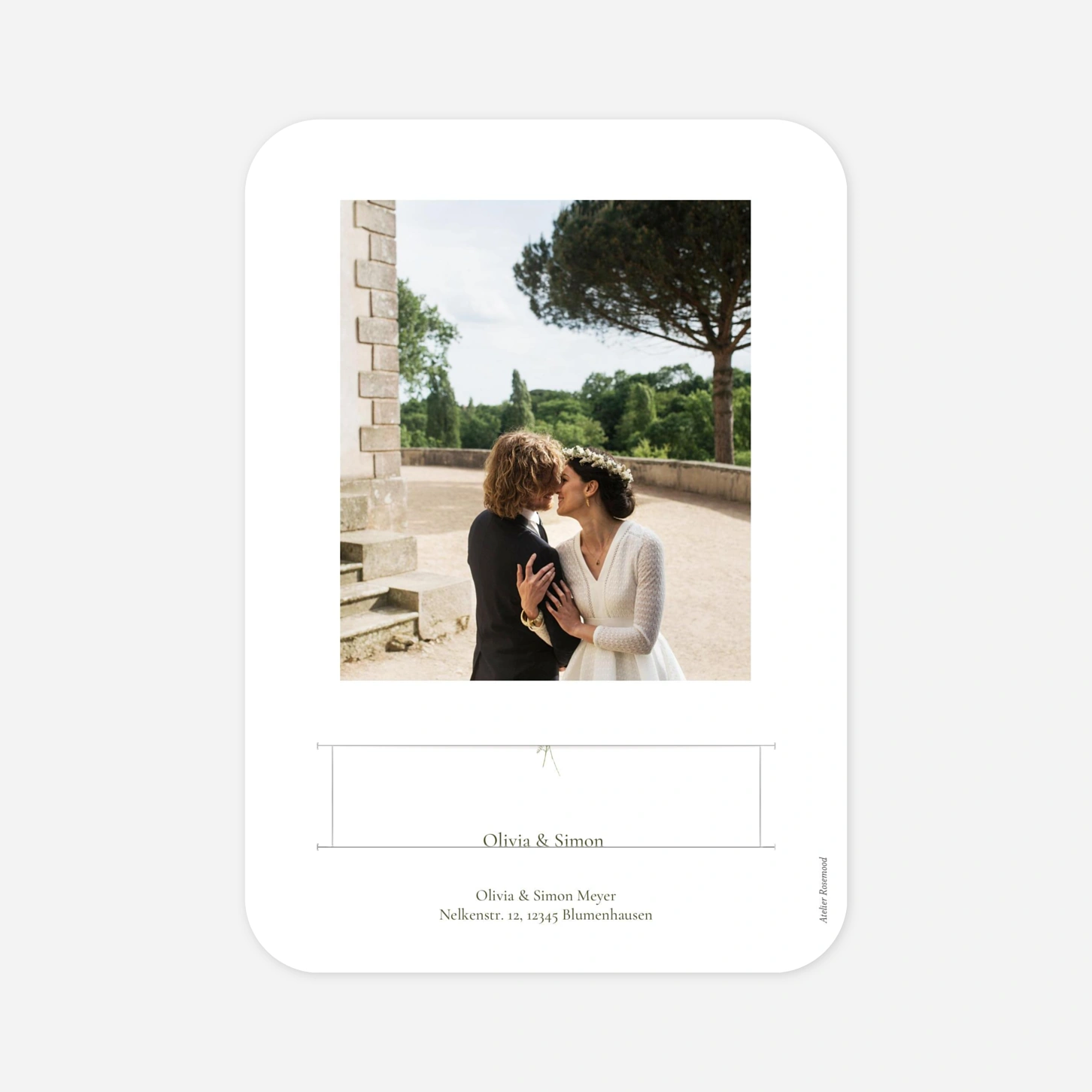 Dankeskarte Hochzeit Botanic