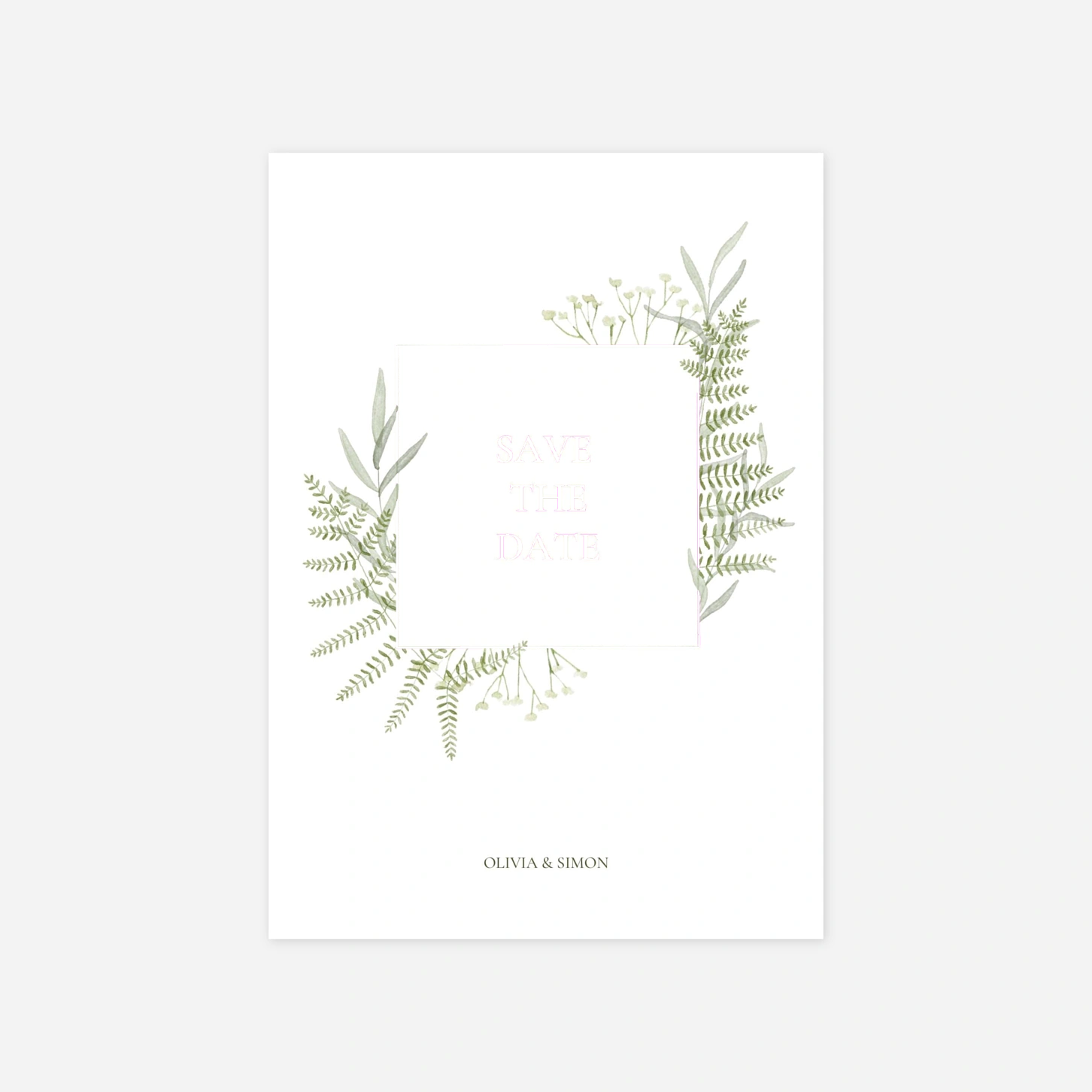 Save-the-Date Karte Botanic