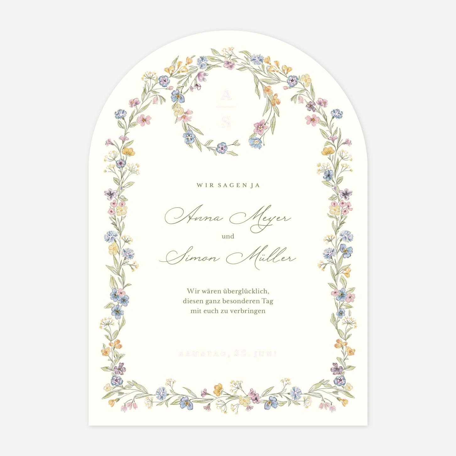 Hochzeitseinladung Blütenversprechen