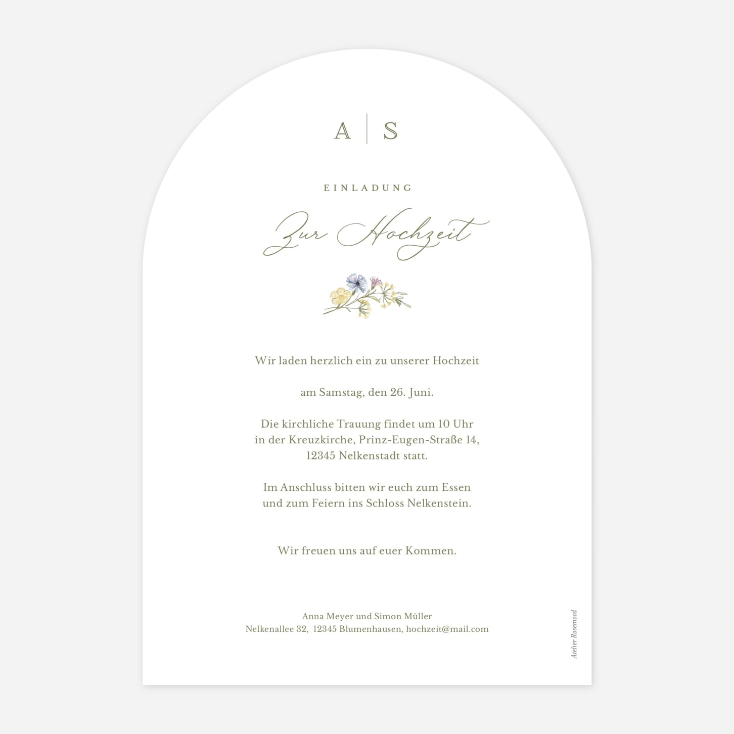 Hochzeitseinladung Blütenversprechen