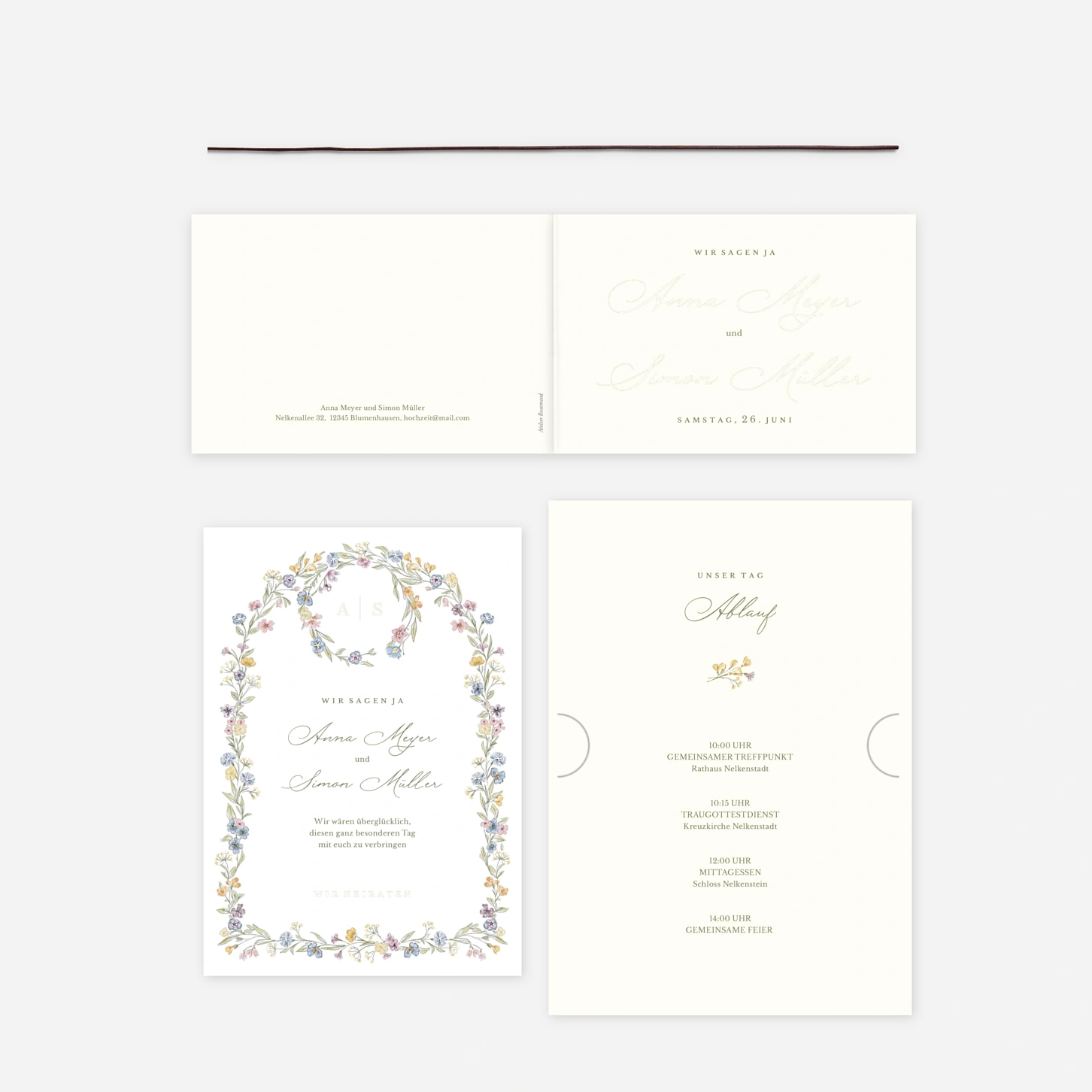 Hochzeitseinladung Blütenversprechen