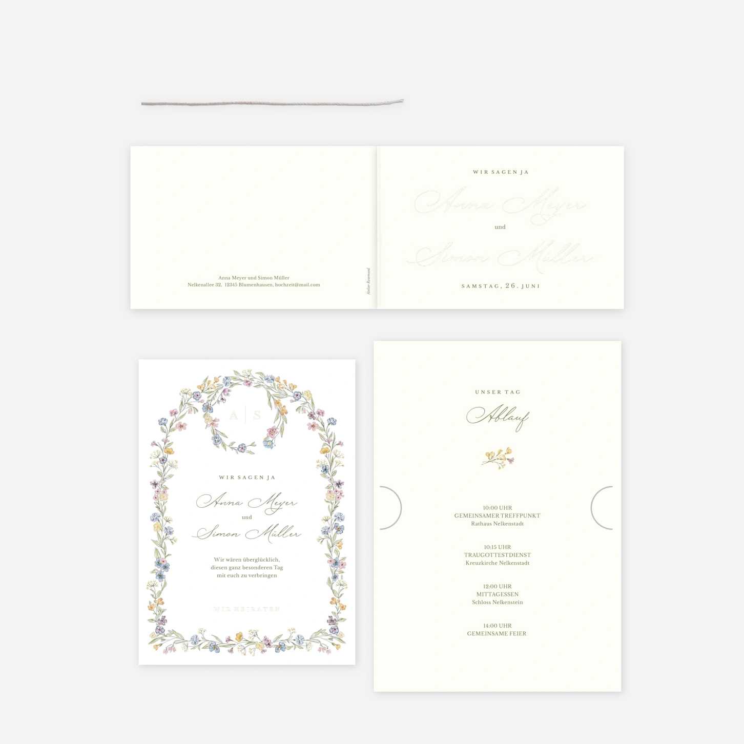 Hochzeitseinladung Blütenversprechen