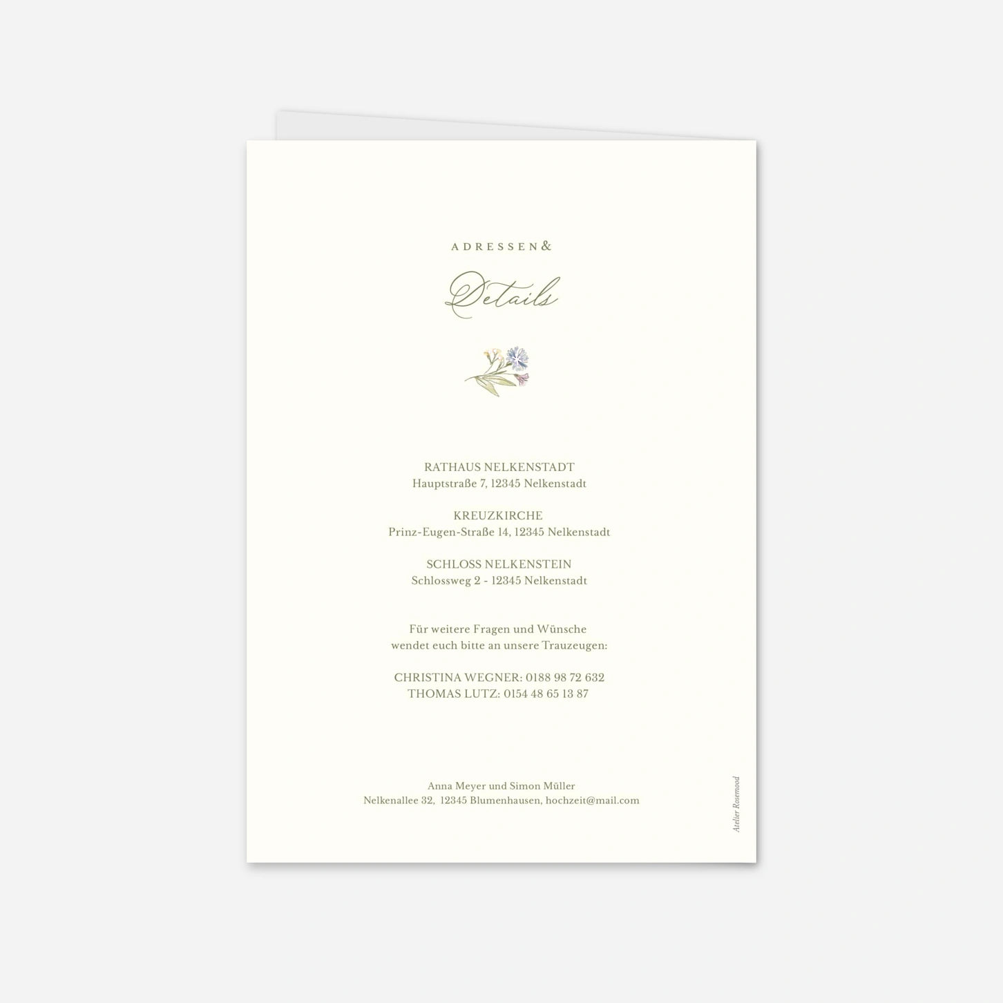 Hochzeitseinladung Blütenversprechen
