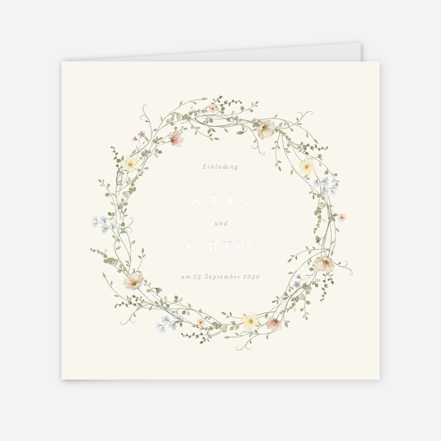 Hochzeitseinladung Blütenweich
