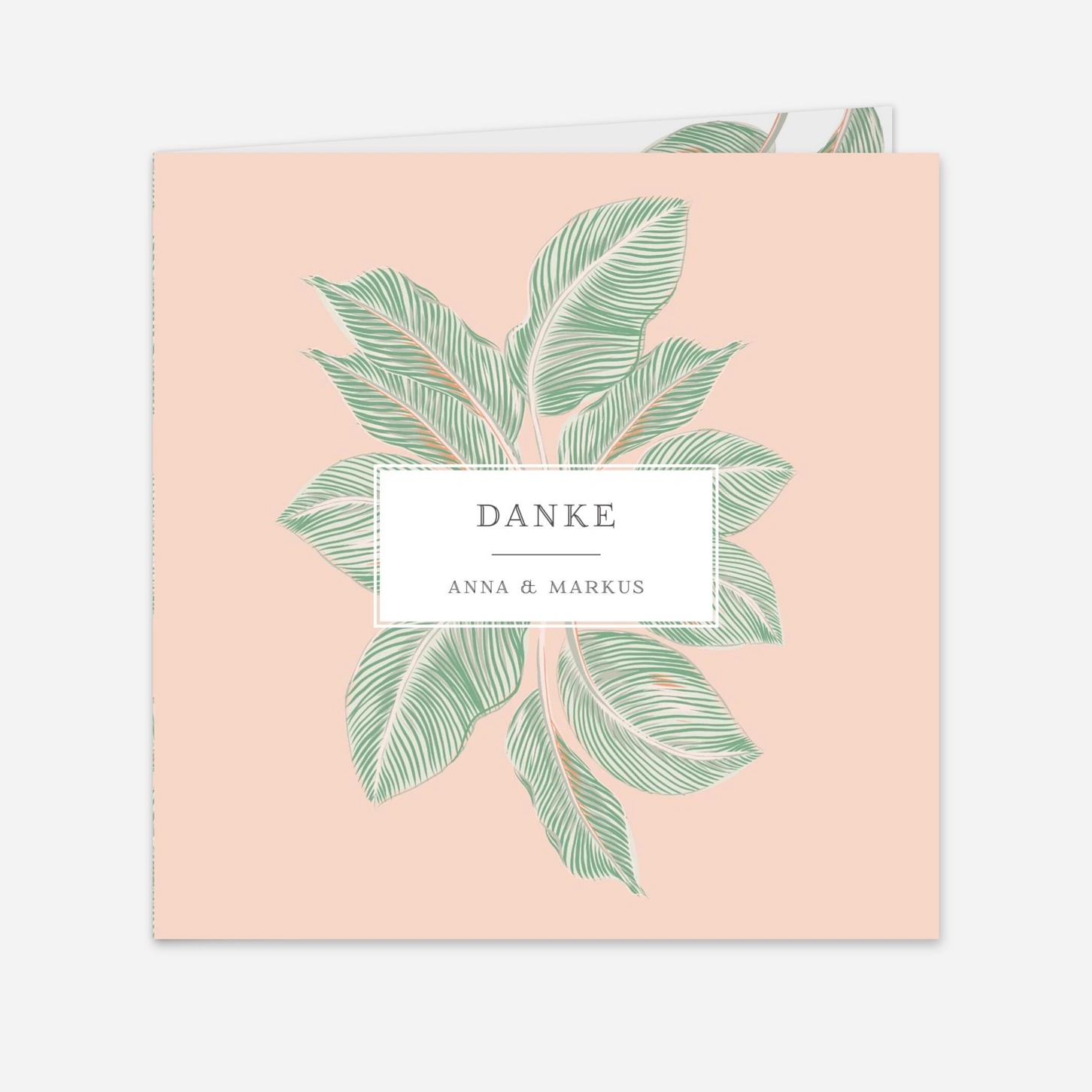 Dankeskarte Hochzeit Calathea