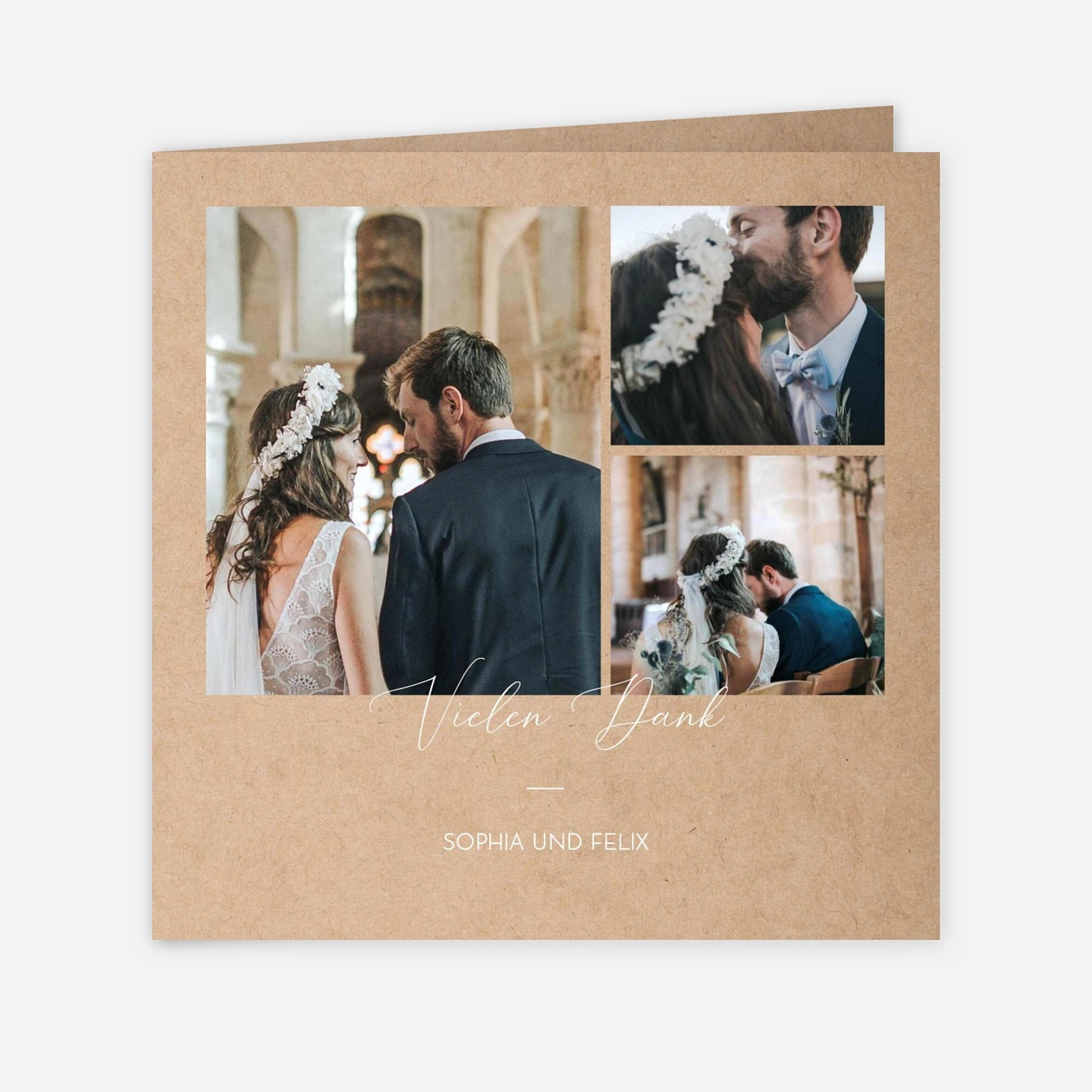 Dankeskarte Hochzeit Sanfter Einklang