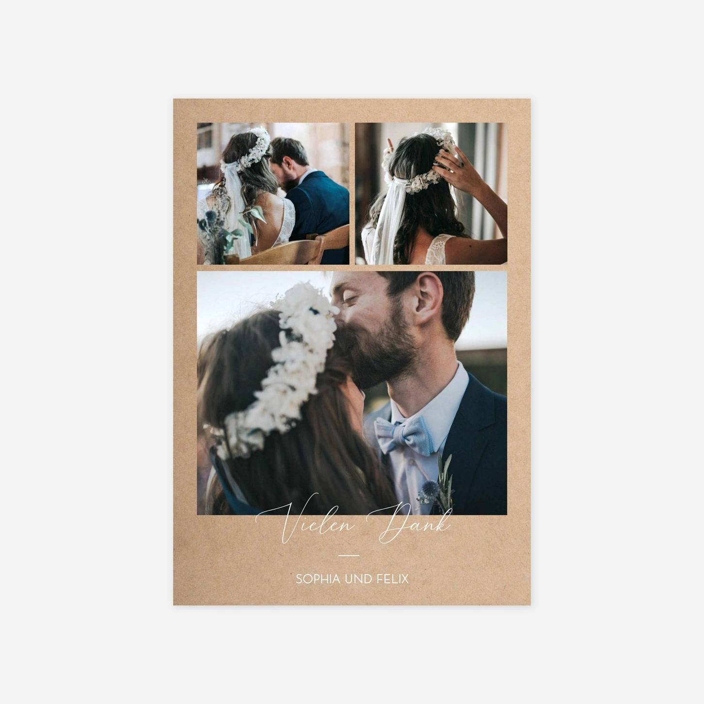 Dankeskarte Hochzeit Sanfter Einklang