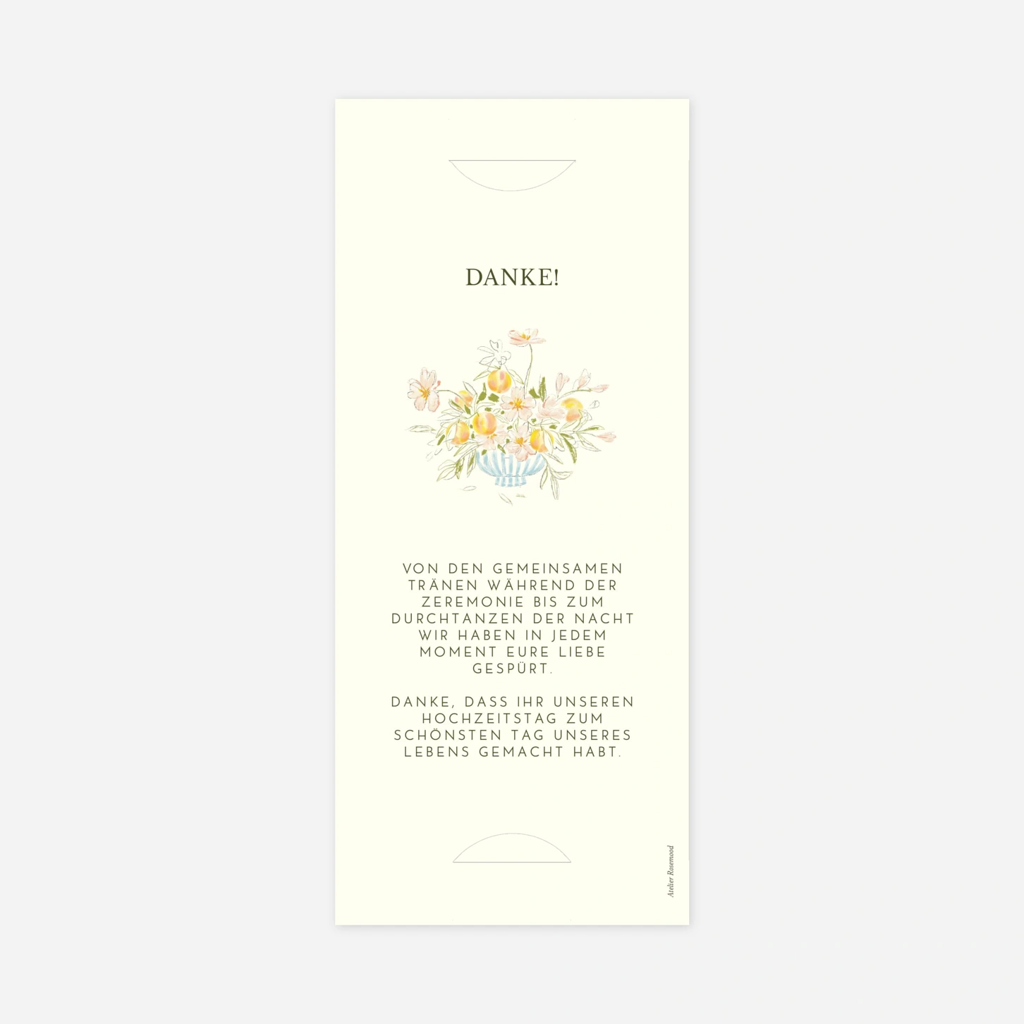 Dankeskarte Hochzeit Dolce Amore