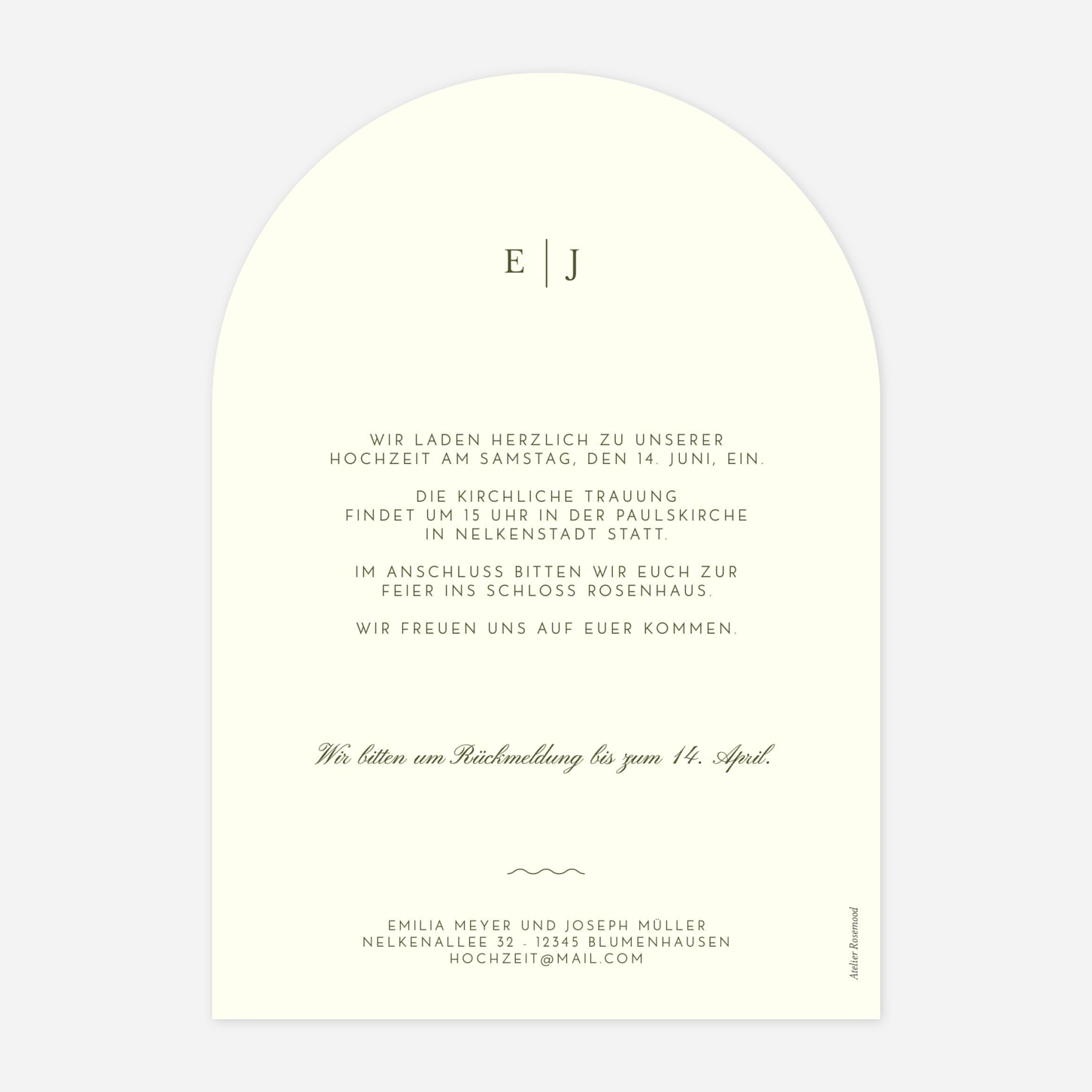 Hochzeitseinladung Dolce Amore