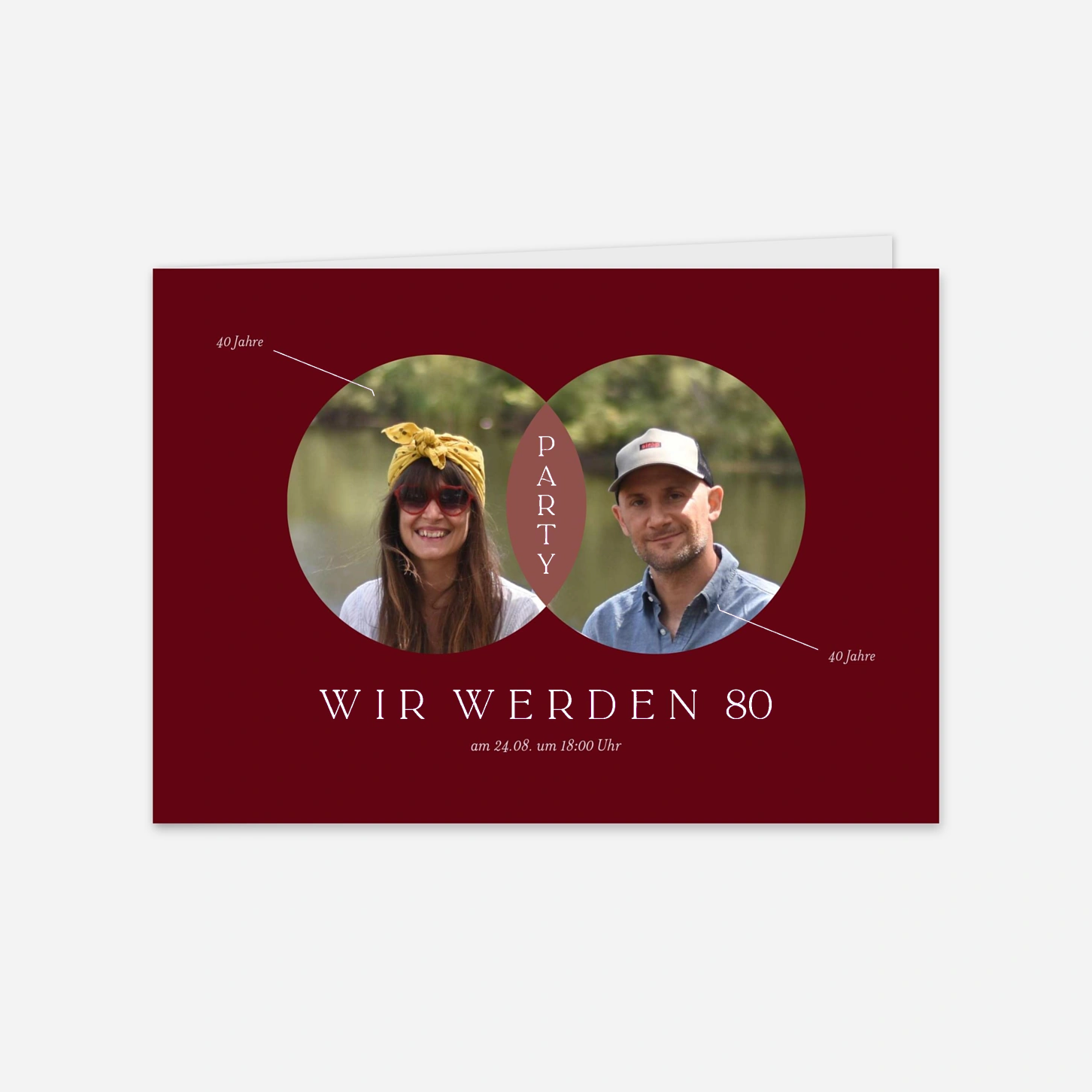 Geburtstagseinladung Doppelglück