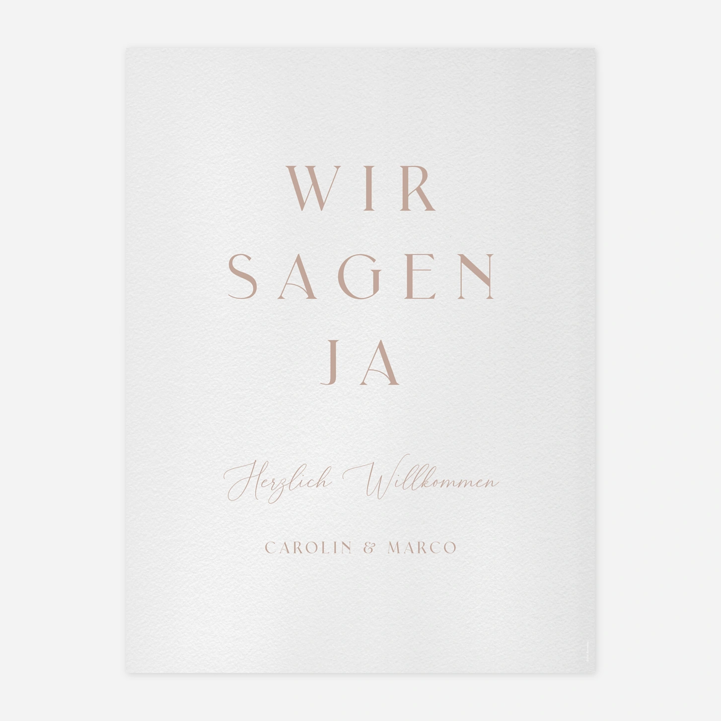 Willkommensschild Endlich Wir