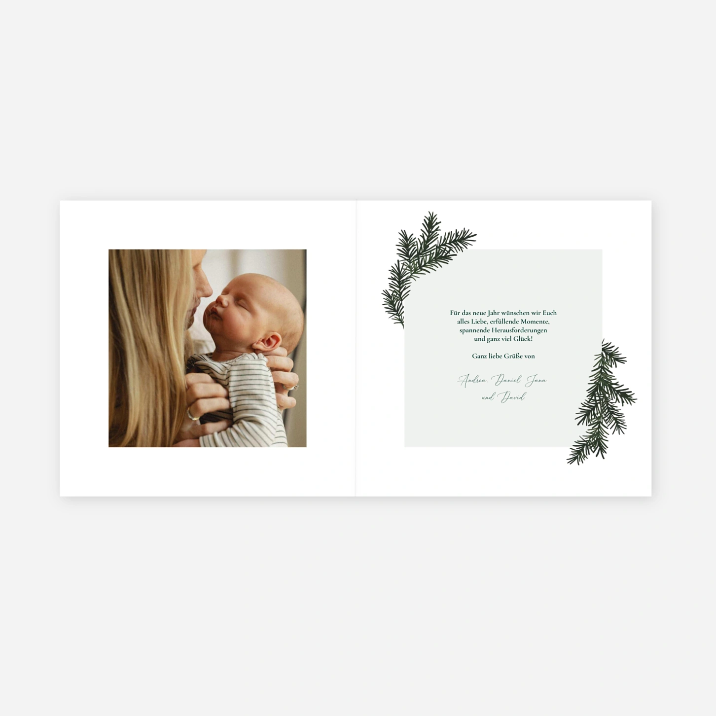 Weihnachtskarte Elegant Greetings